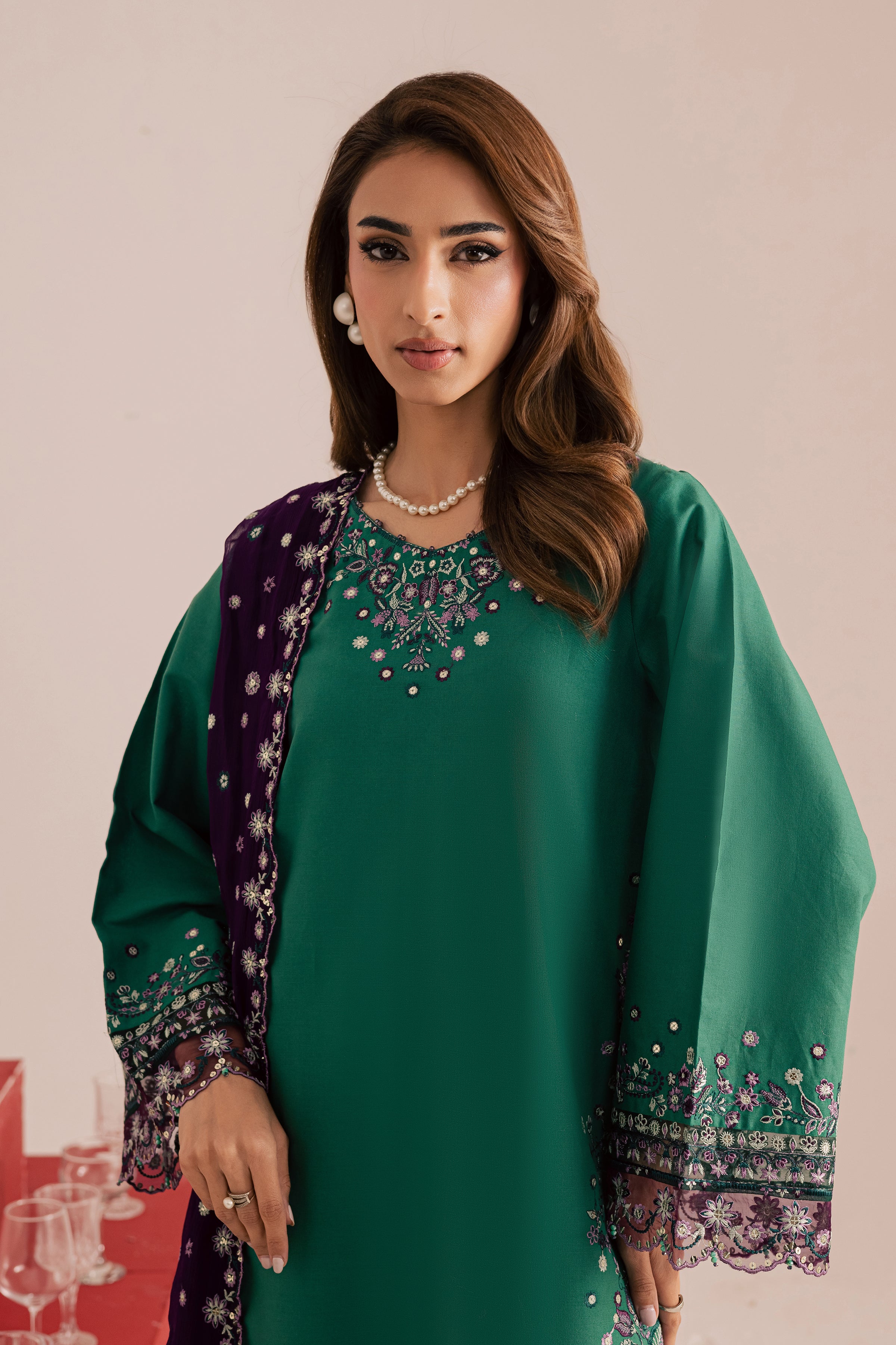 Rozina 3Pc - Embroidered Khaddar Dress - Image 5