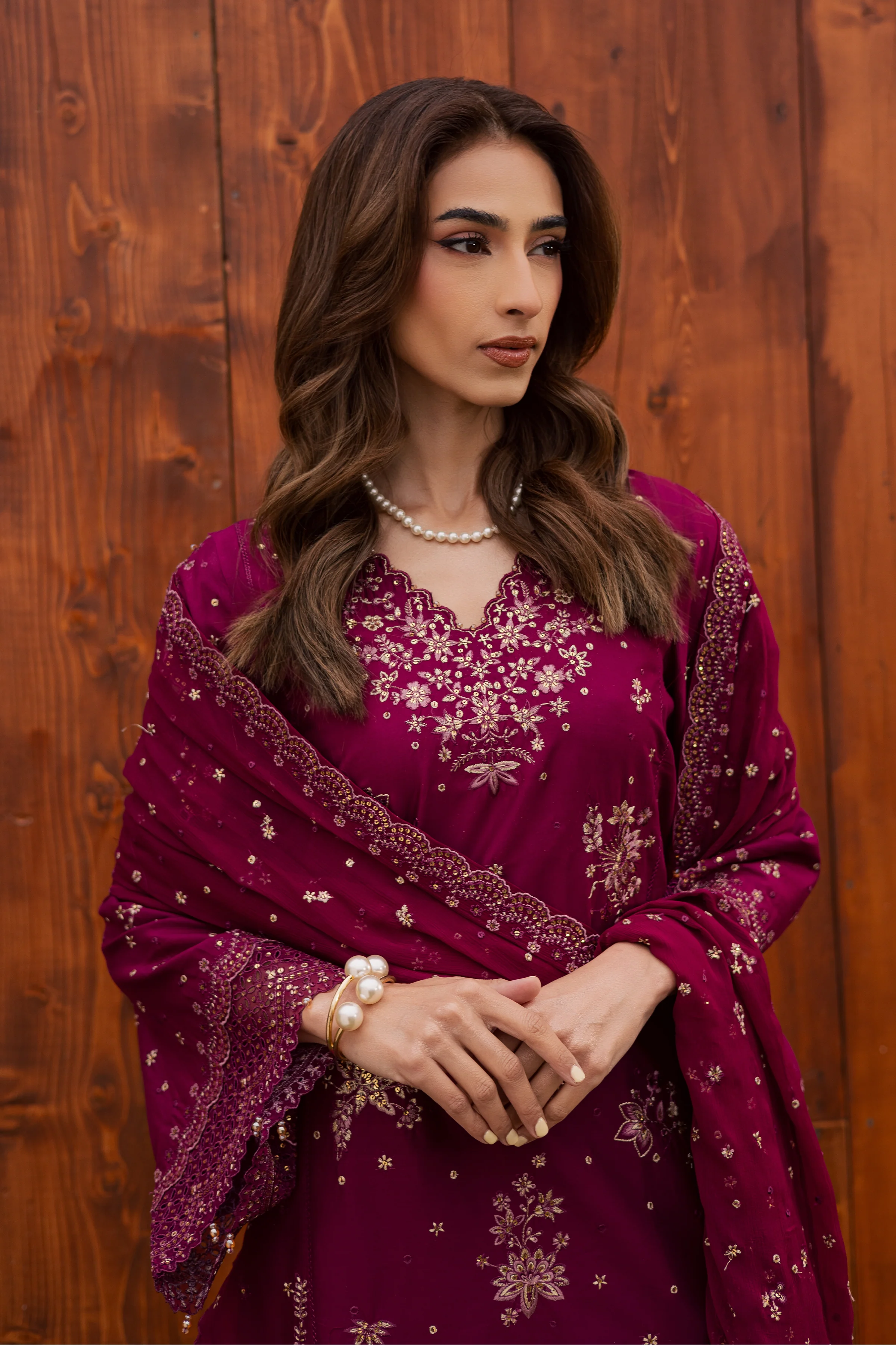 Rubba 3Pc - Festive Embroidered Lawn - Image 4