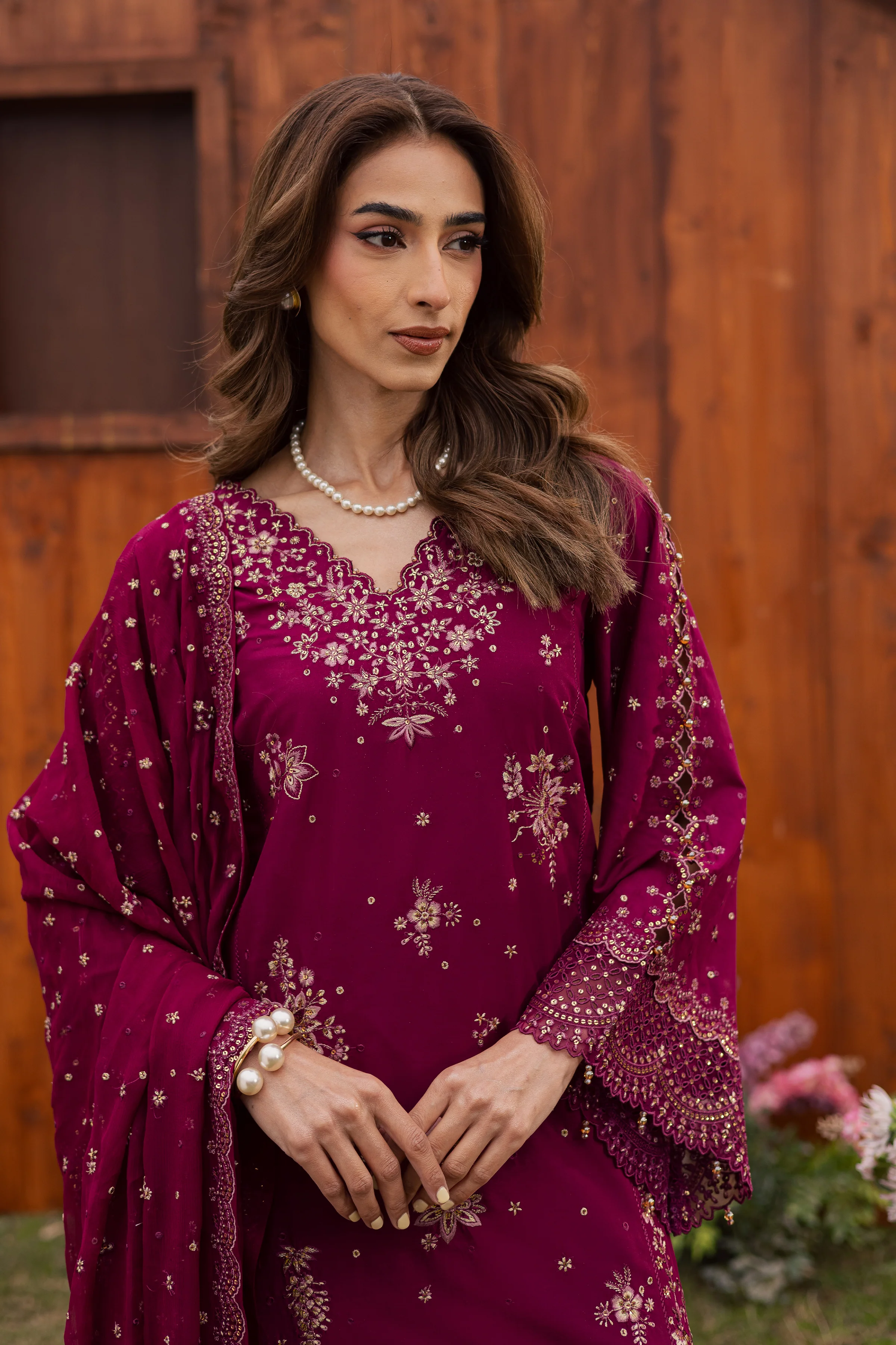 Rubba 3Pc - Festive Embroidered Lawn - Image 5