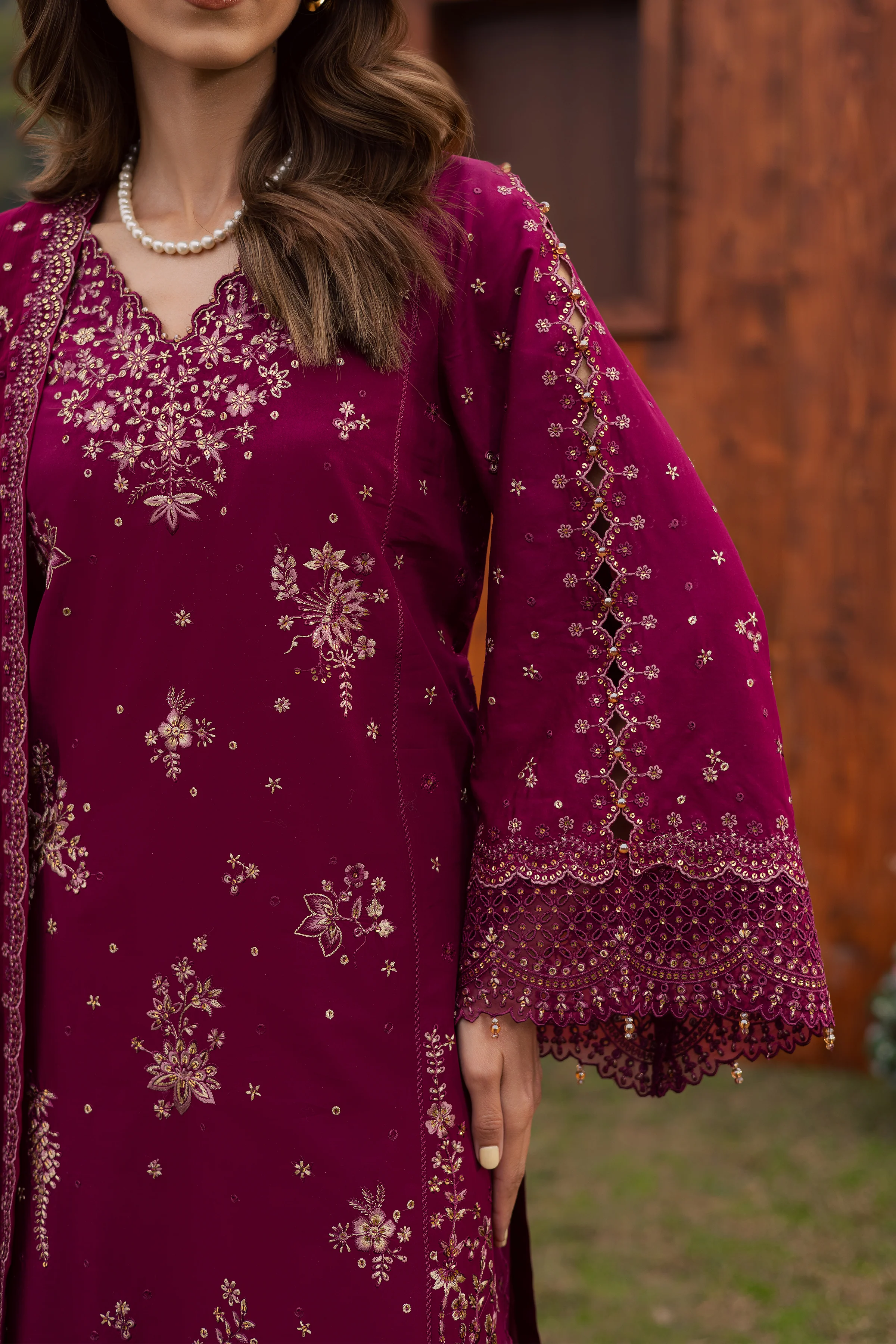 Rubba 3Pc - Festive Embroidered Lawn - Image 6