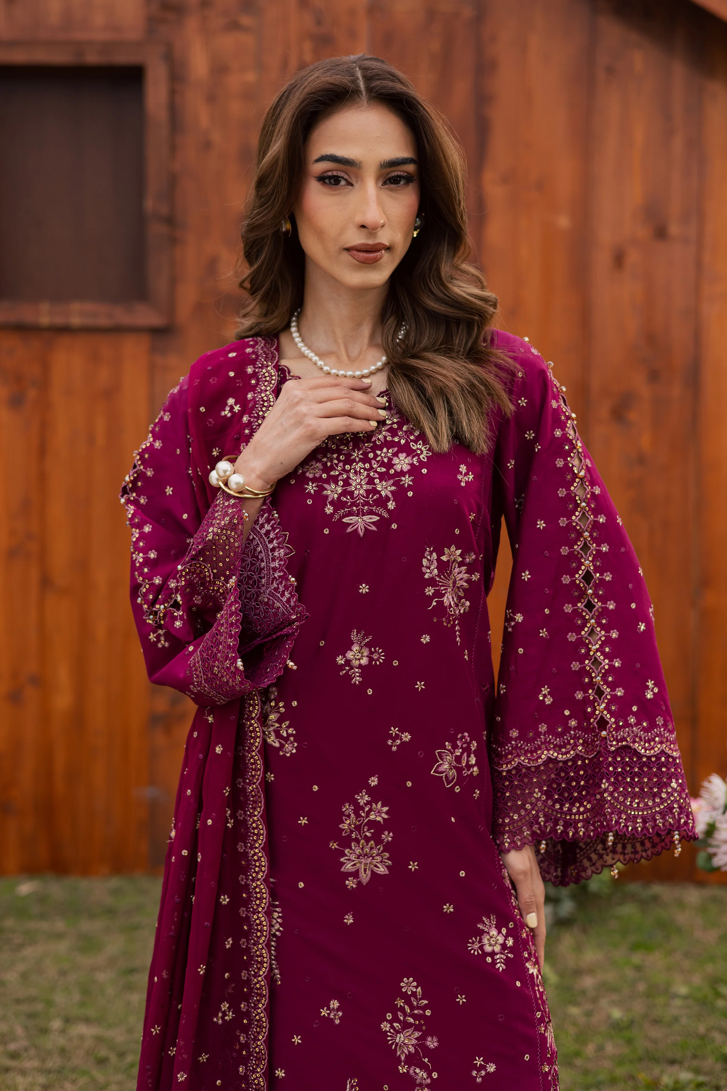 Rubba 3Pc - Festive Embroidered Lawn - Image 7