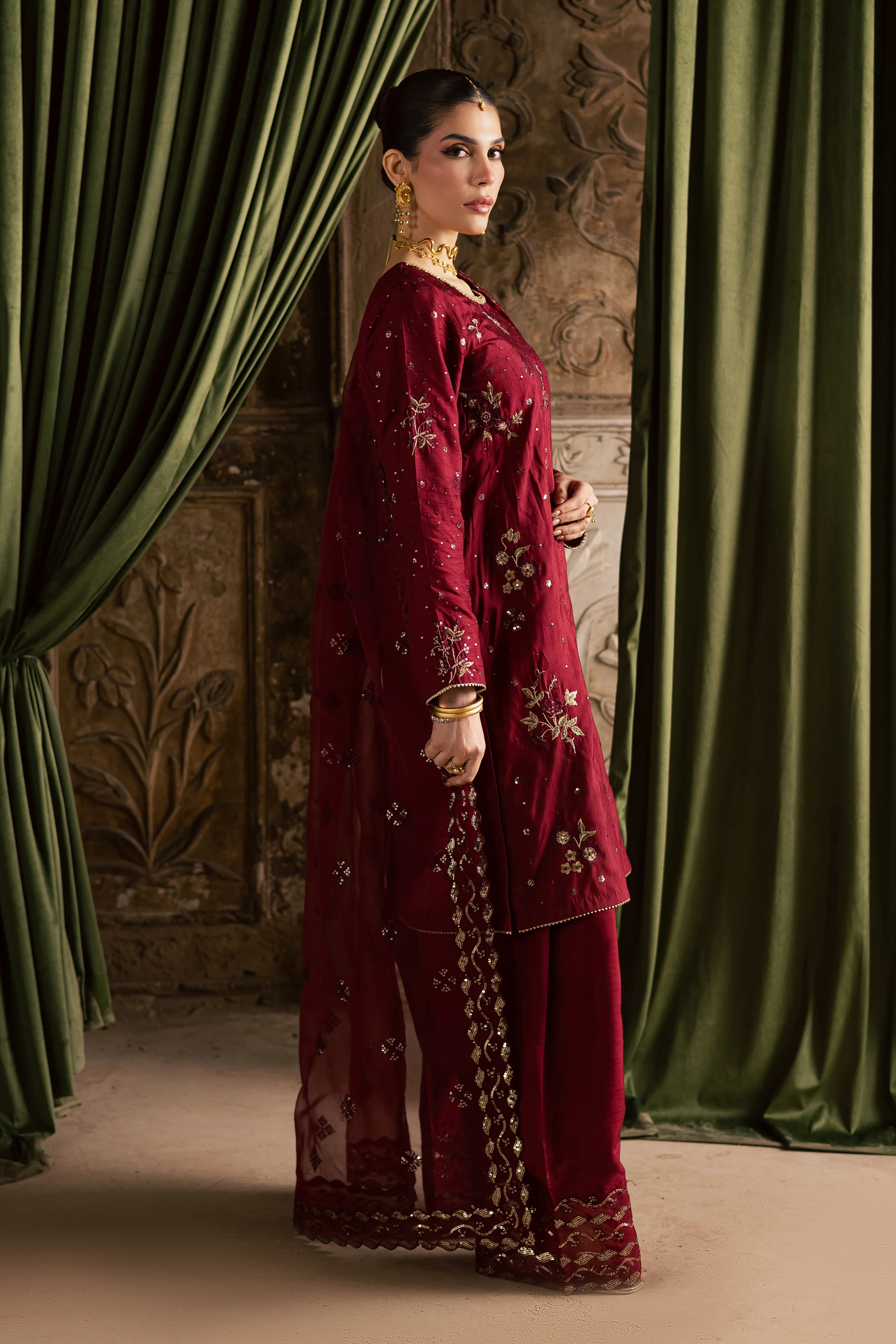 Ruby Amber 3Pc - Festive Luxe Pret - Image 4
