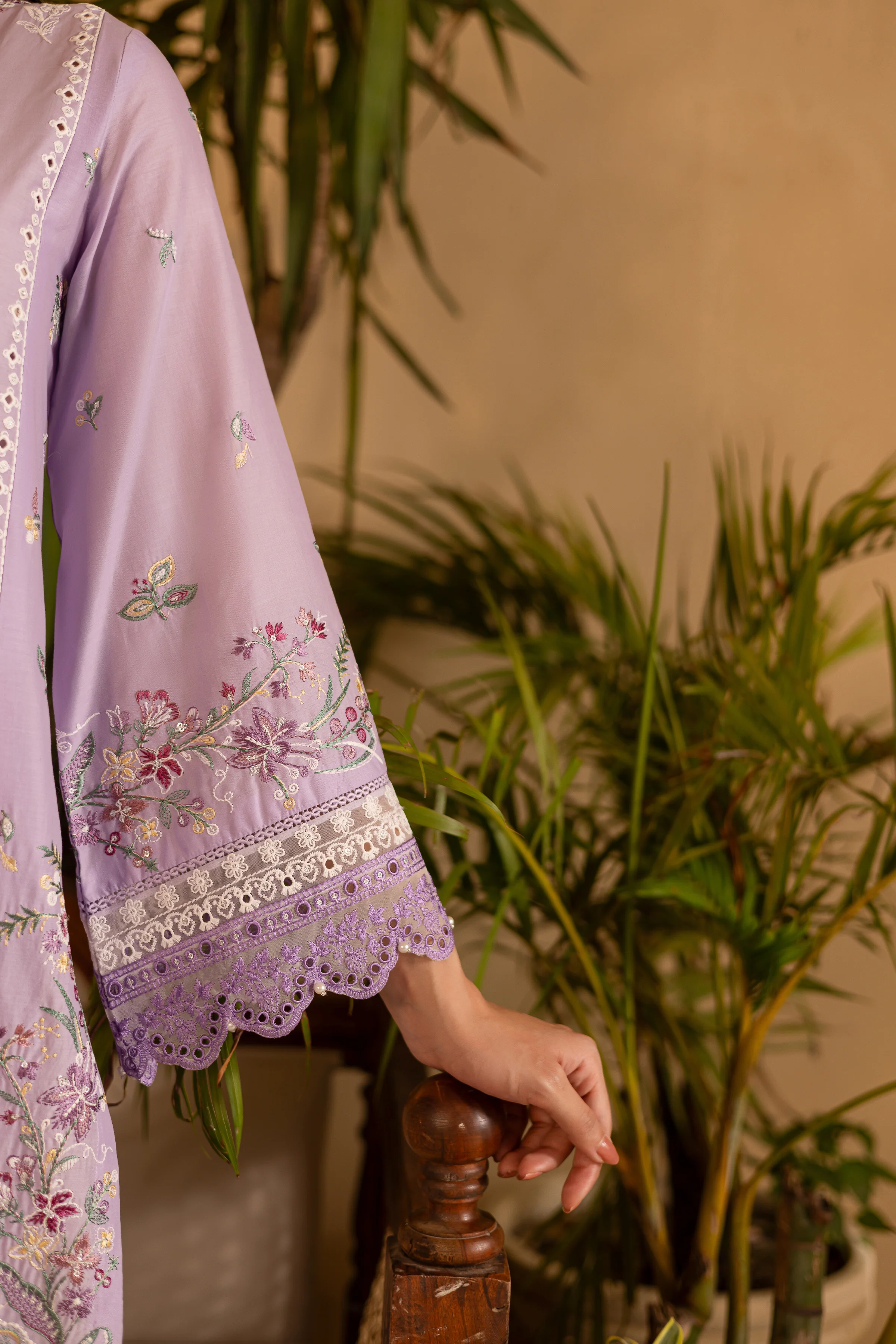 Rufna 3Pc - Embroidered Solid Dress - Image 7