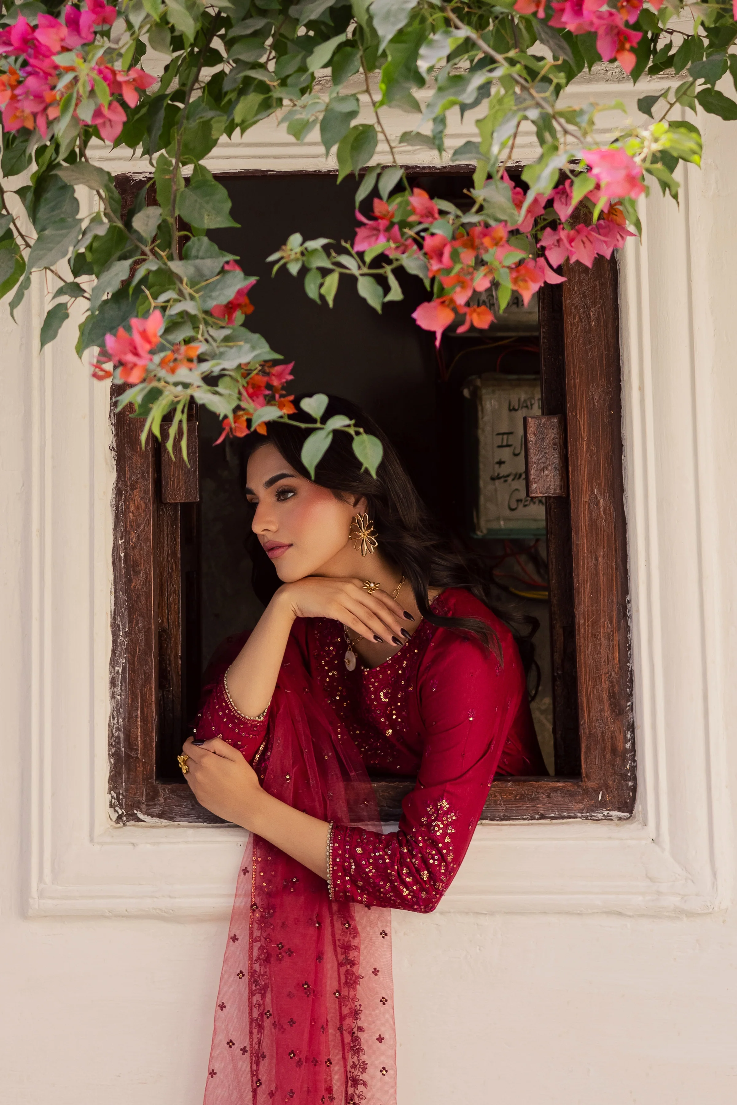 Rushan 3Pc - Embroidered Karandi Dress - Image 3