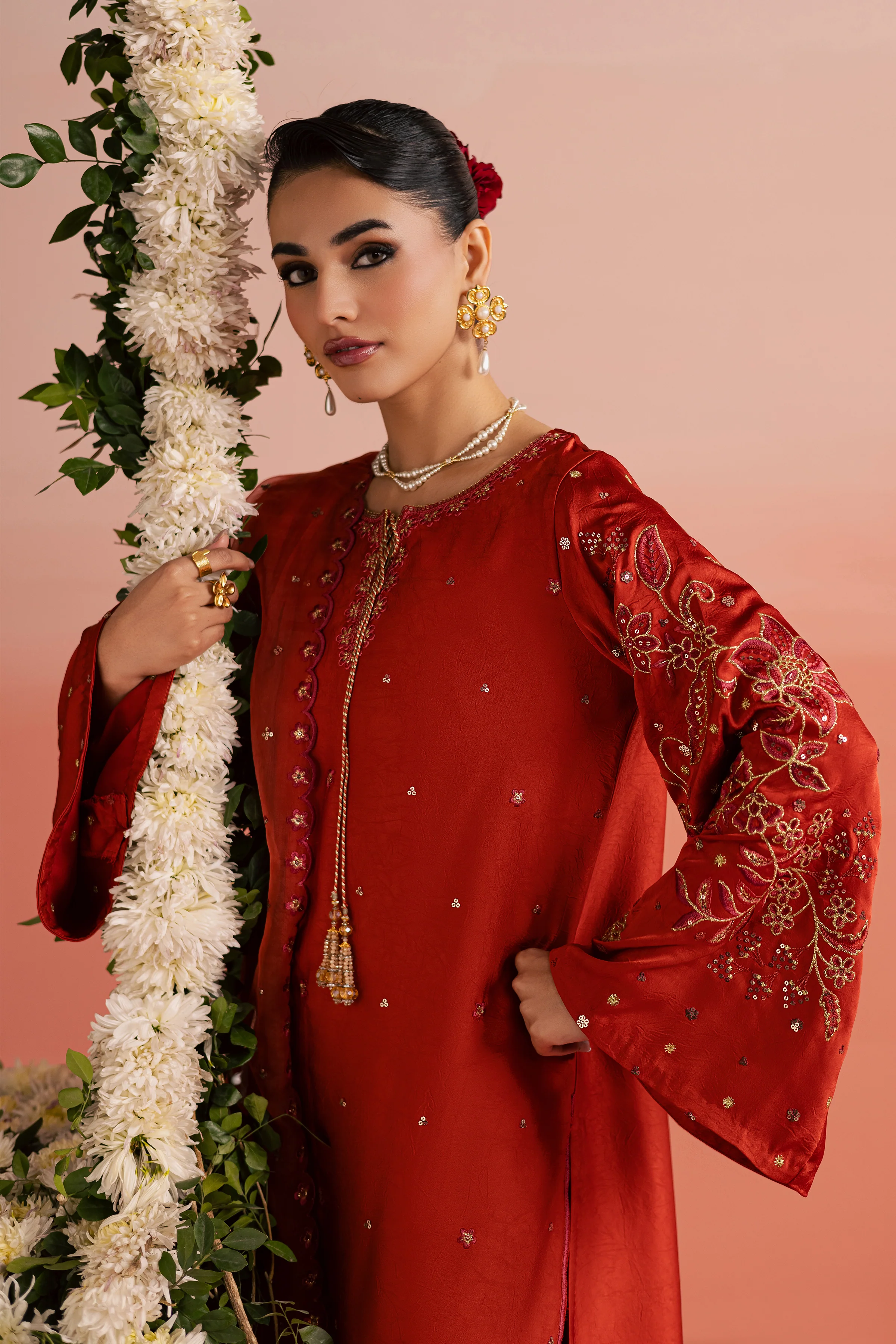 Rust Livia 3Pc - Festive Luxe Pret - Image 3