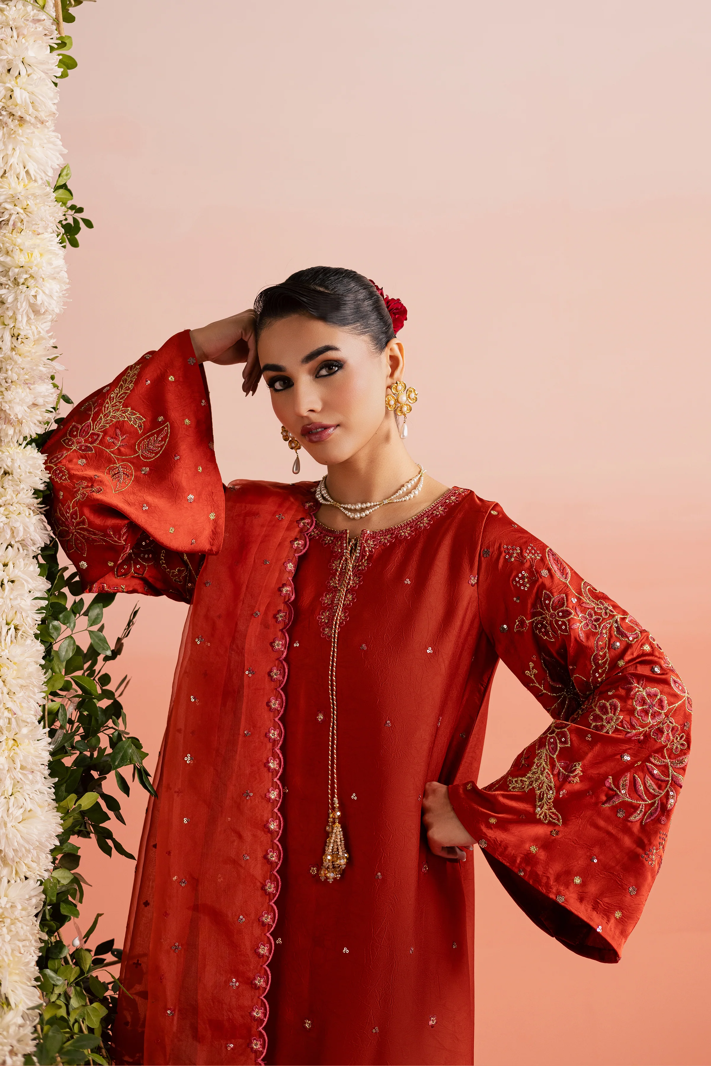 Rust Livia 3Pc - Festive Luxe Pret - Image 5
