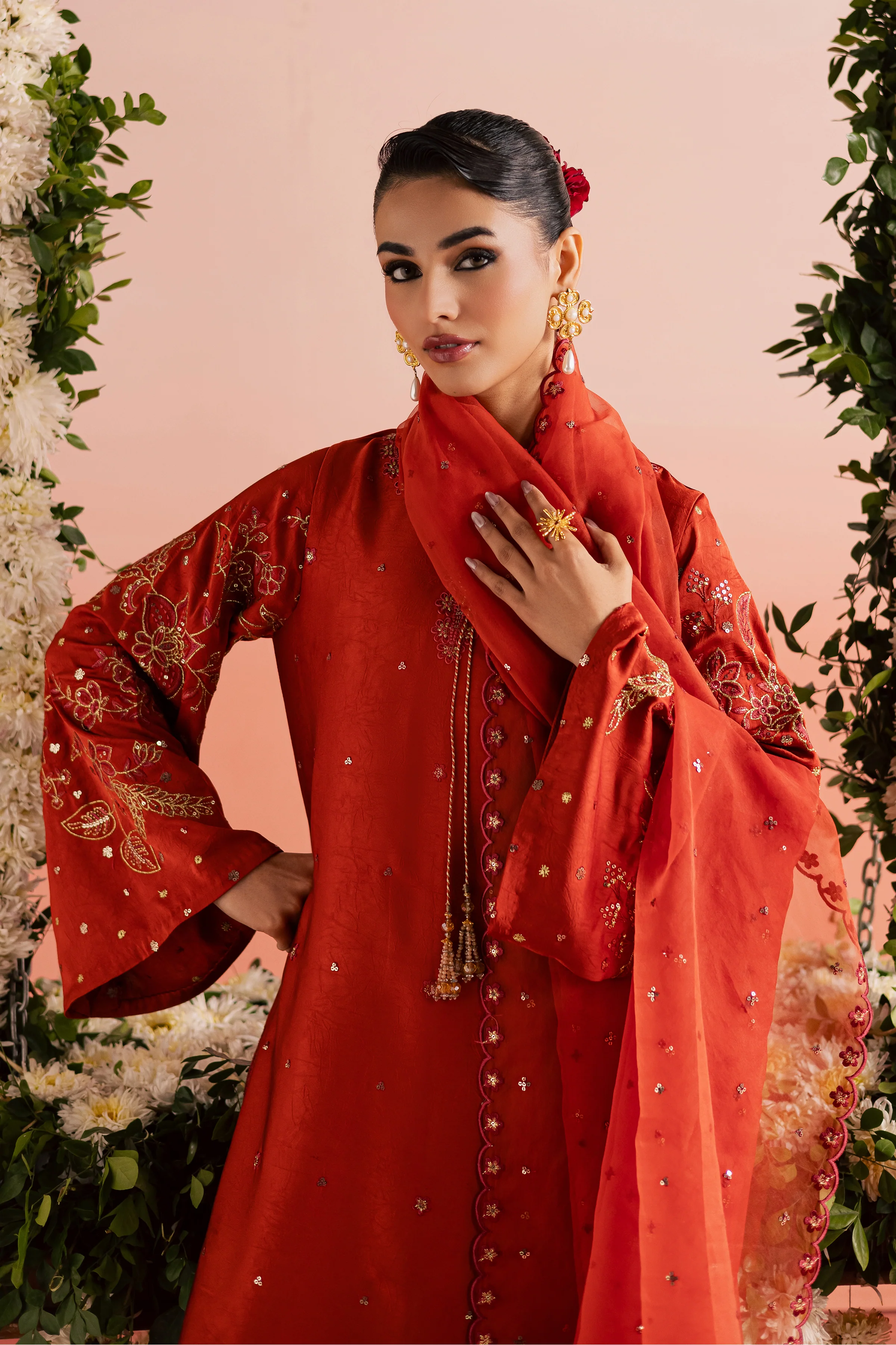 Rust Livia 3Pc - Festive Luxe Pret - Image 7