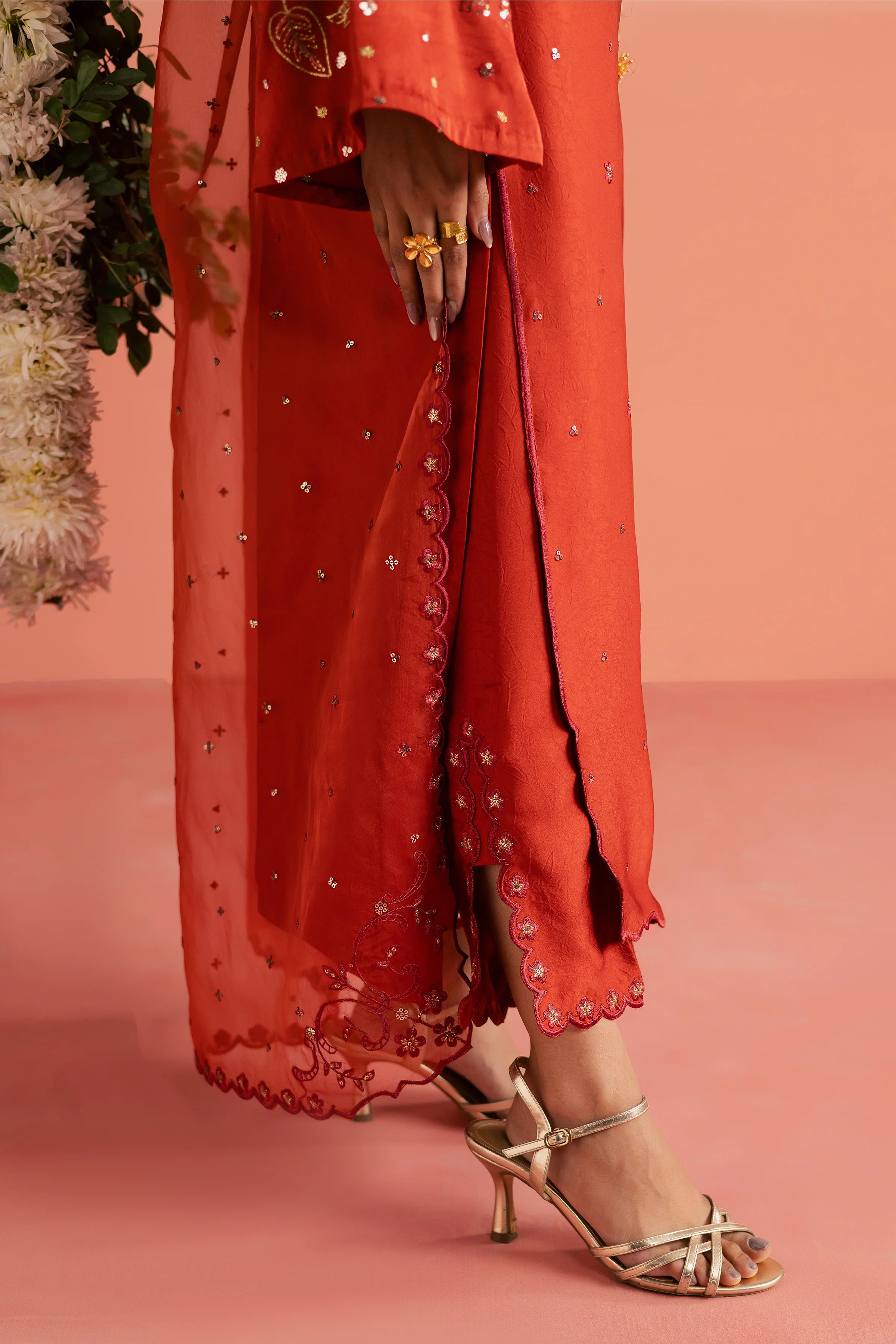 Rust Livia 3Pc - Festive Luxe Pret - Image 9