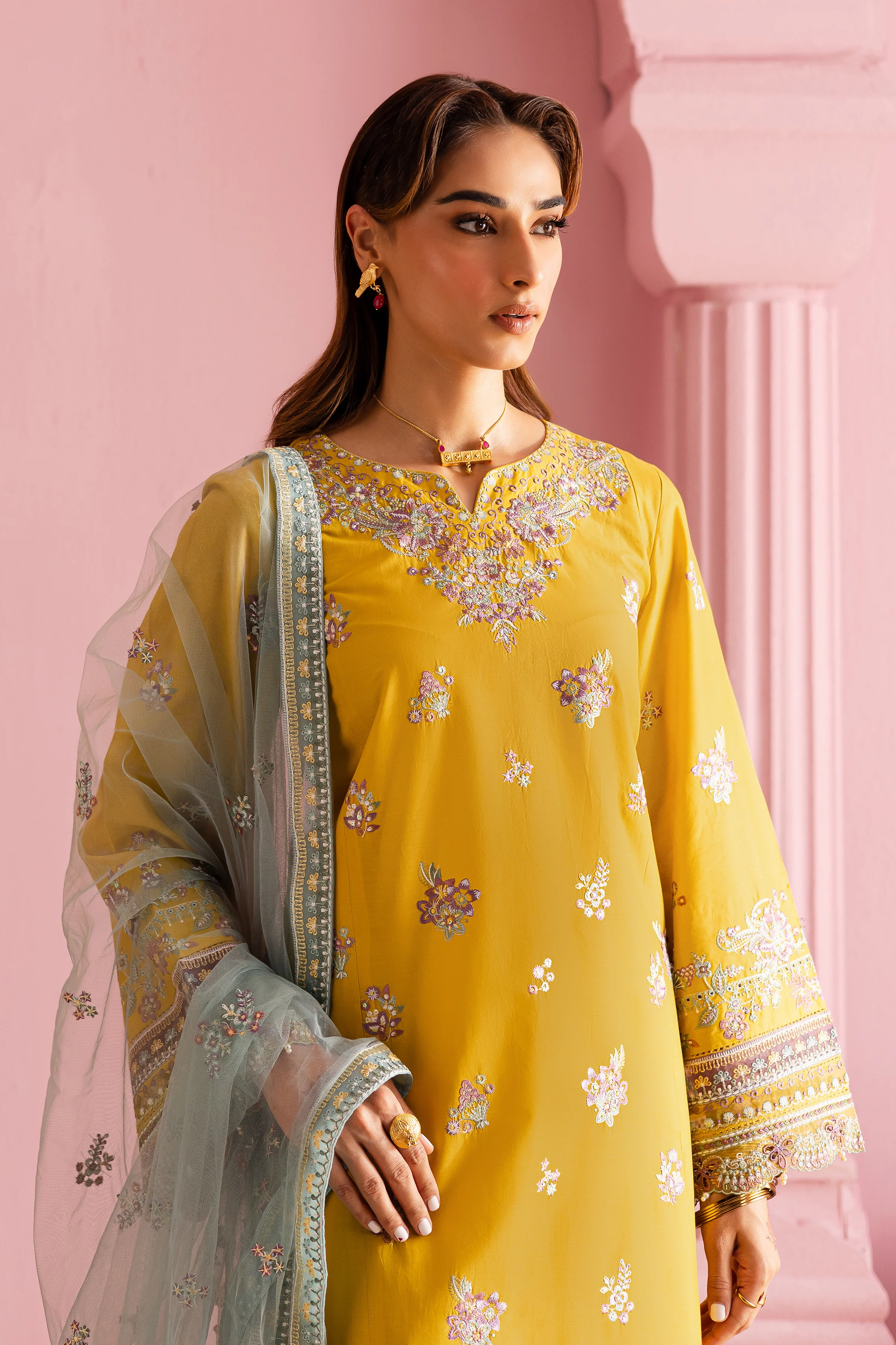 Saffron 3Pc - Festive Eid Pret - Image 2