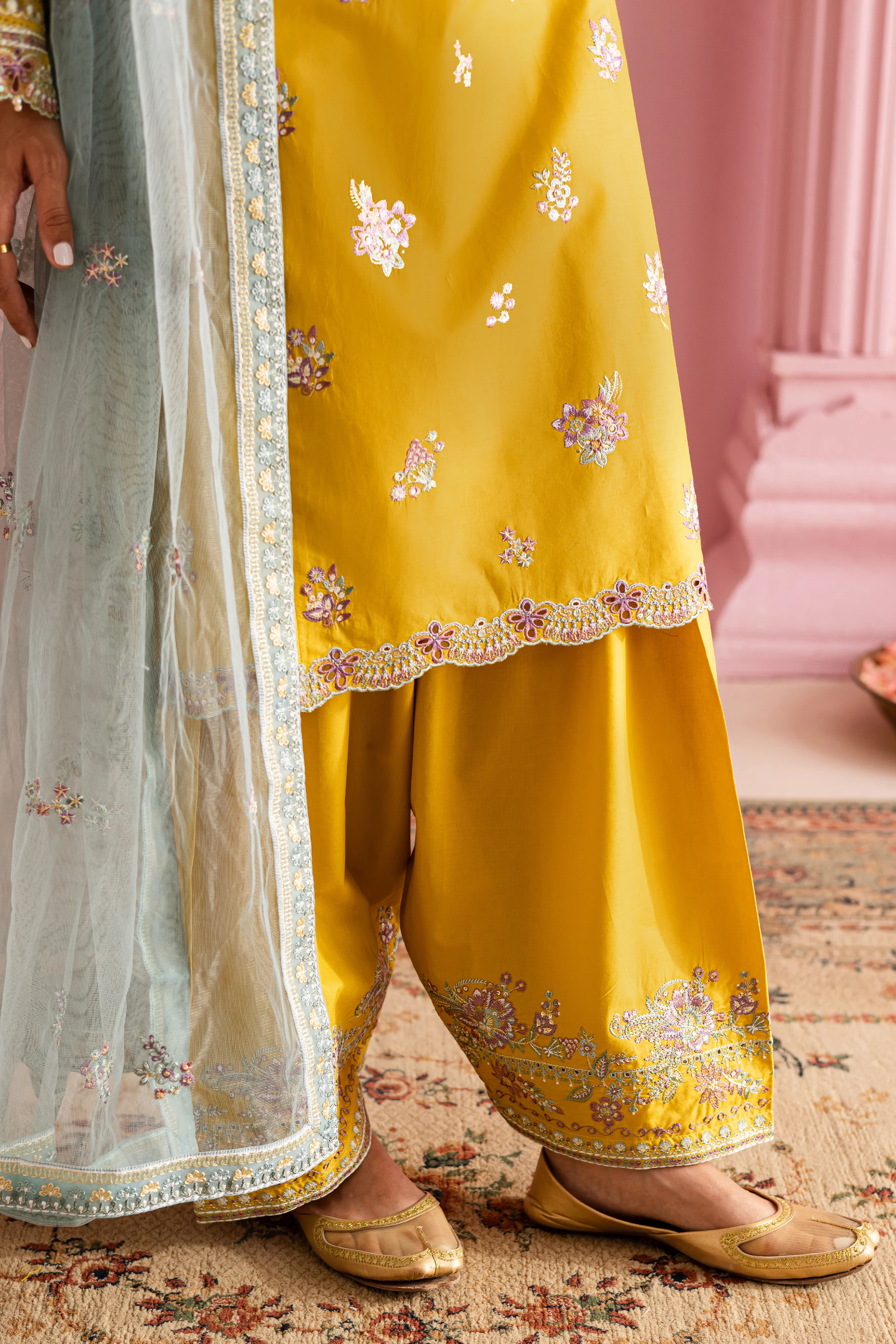 Saffron 3Pc - Festive Eid Pret - Image 6
