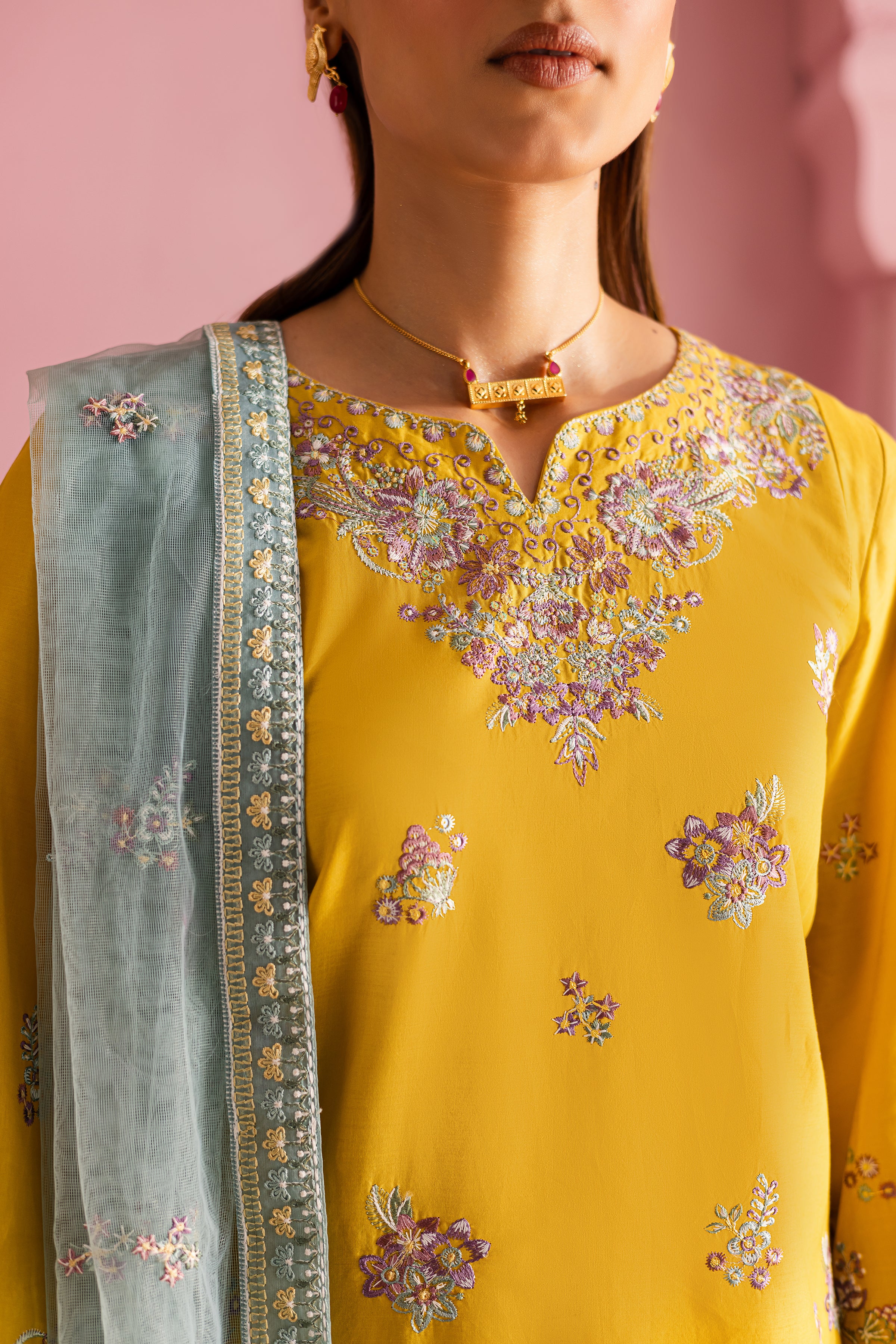 Saffron 3Pc - Festive Eid Pret - Image 7