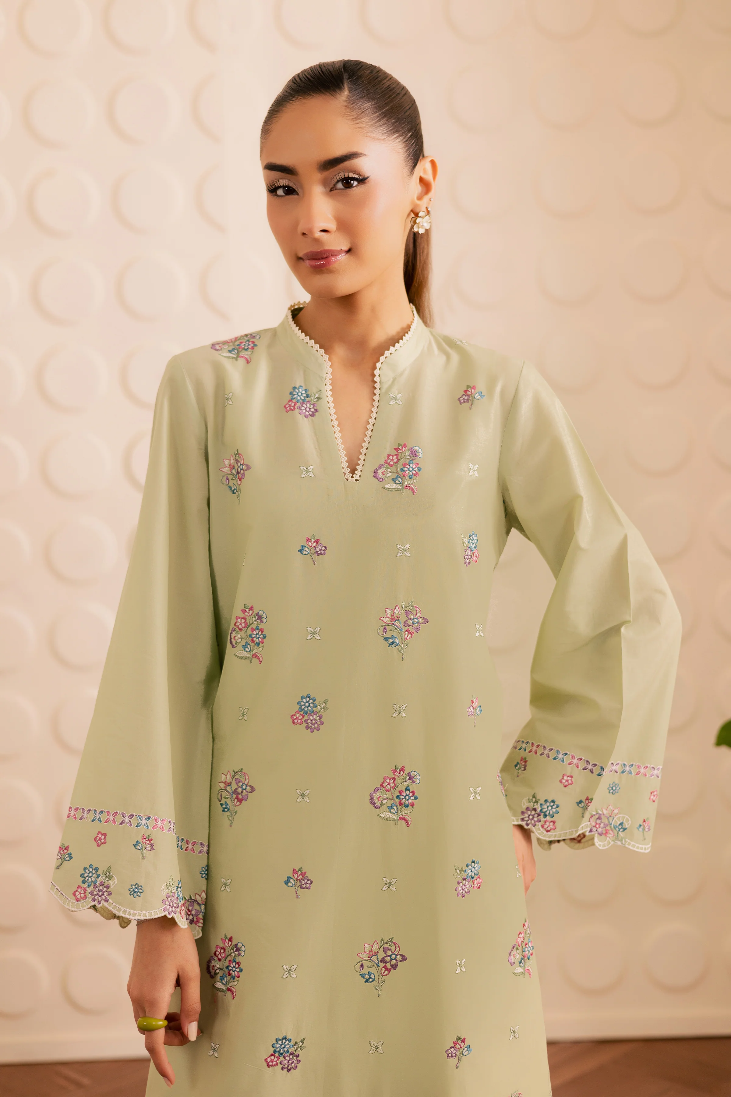 Sage Whisper 2pc - Embroidered Lawn Pret - Image 2