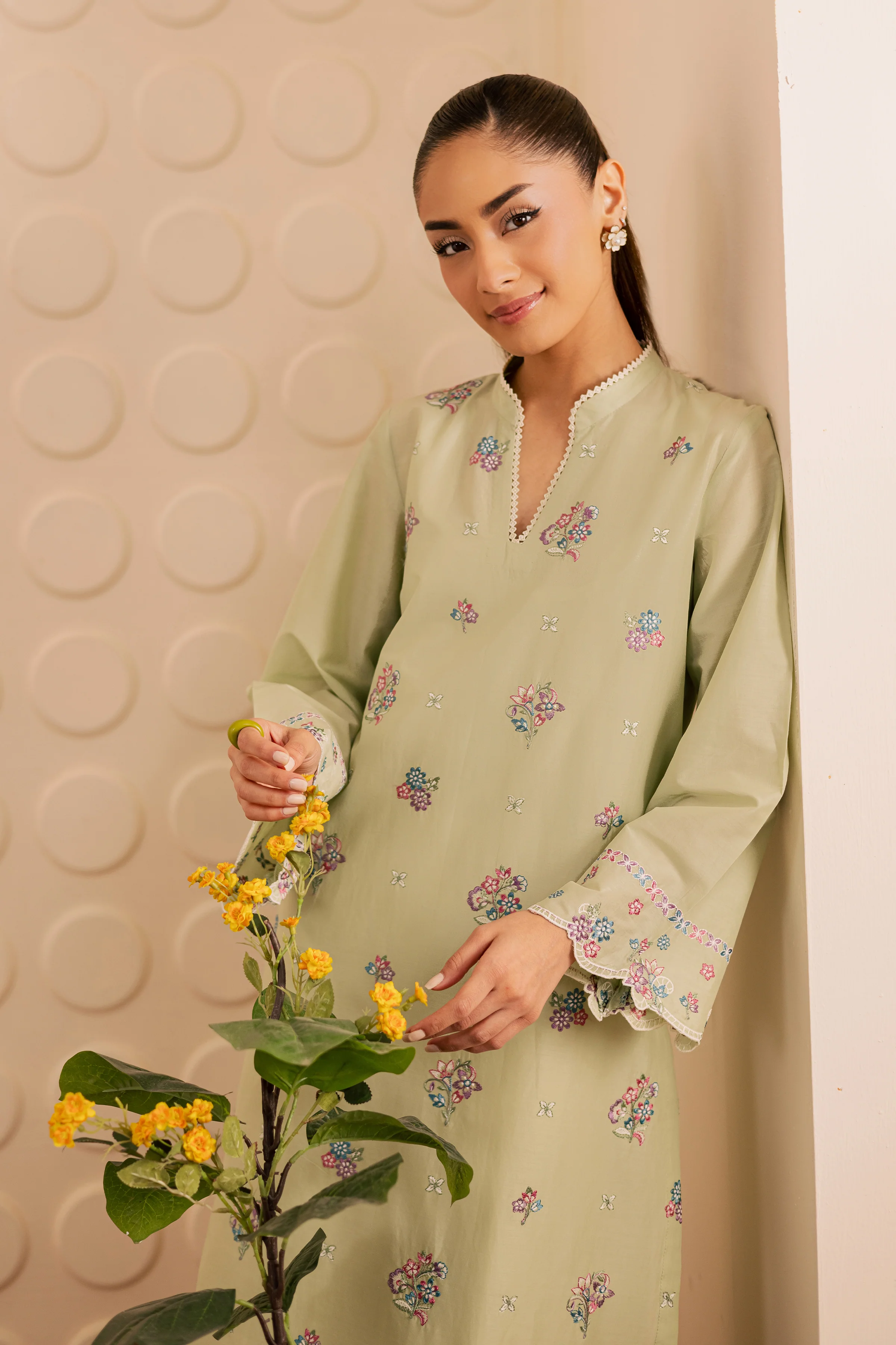 Sage Whisper 2pc - Embroidered Lawn Pret - Image 5