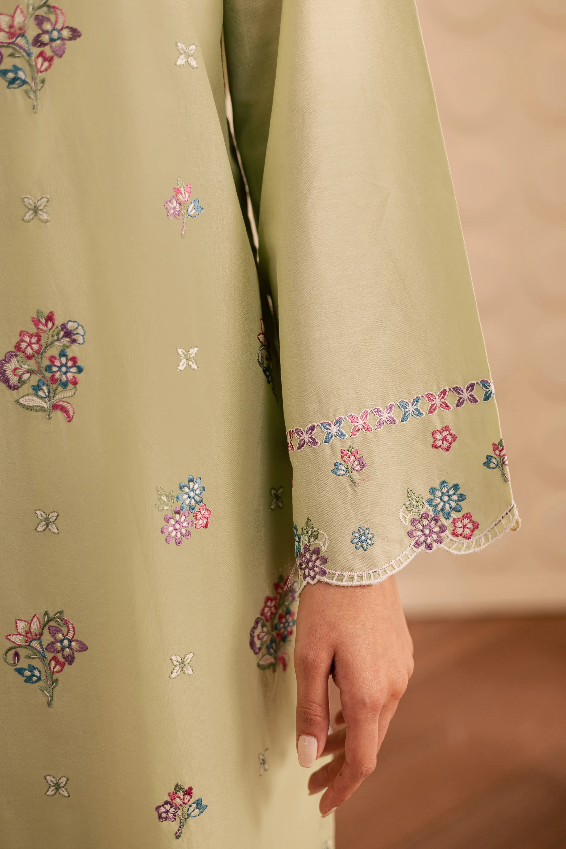 Sage Whisper 2pc - Embroidered Lawn Pret - Image 8