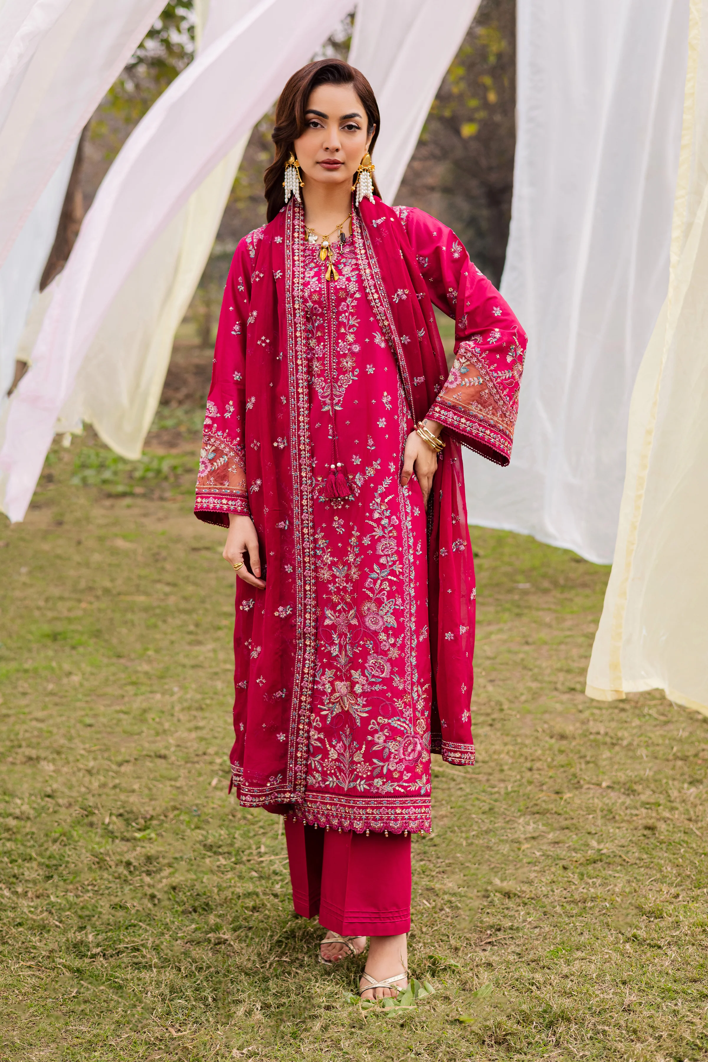 Sahibo 3Pc - Festive Embroidered Lawn - Image 4