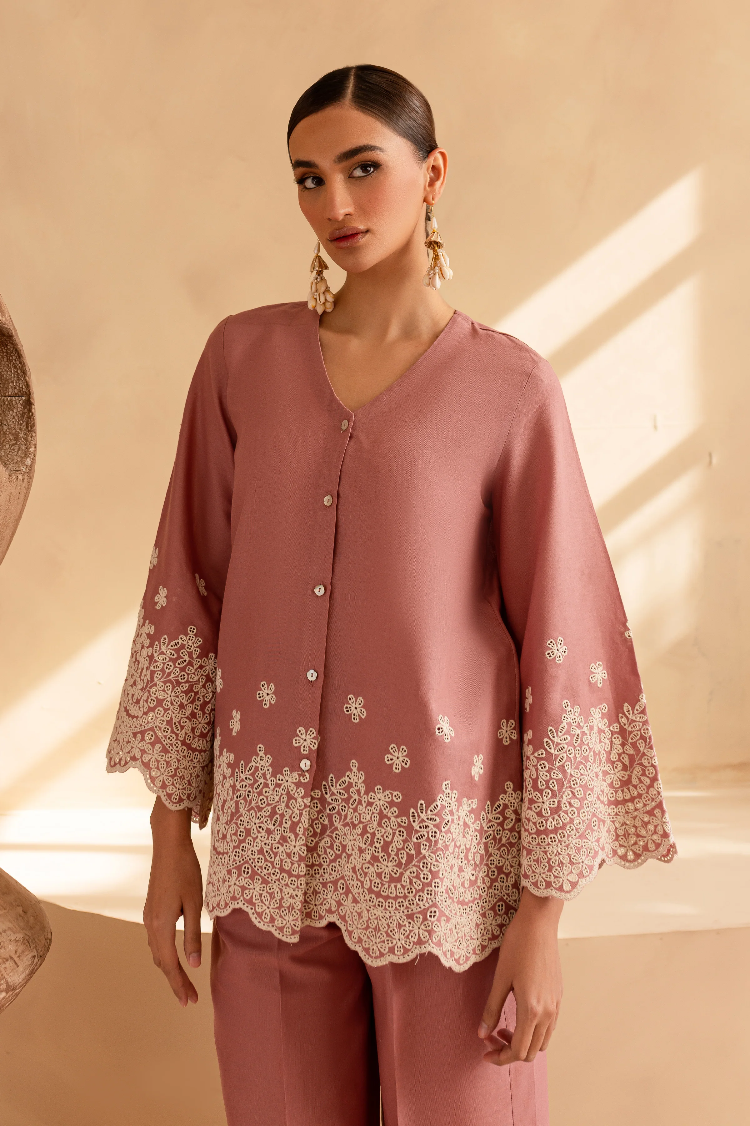 Sally 2Pc - Embroidered Khaddar Dress - Image 3