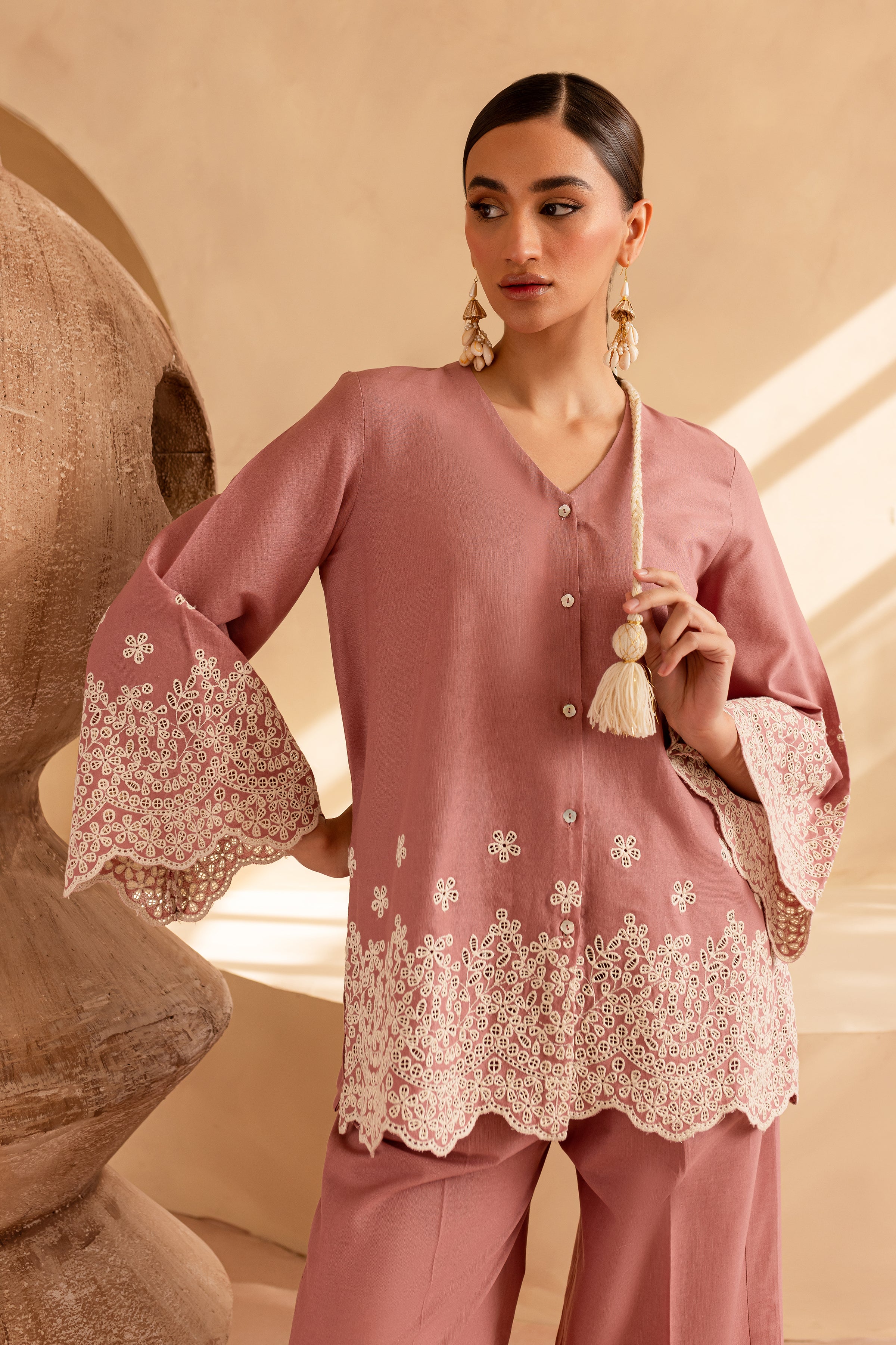 Sally 2Pc - Embroidered Khaddar Dress - Image 7