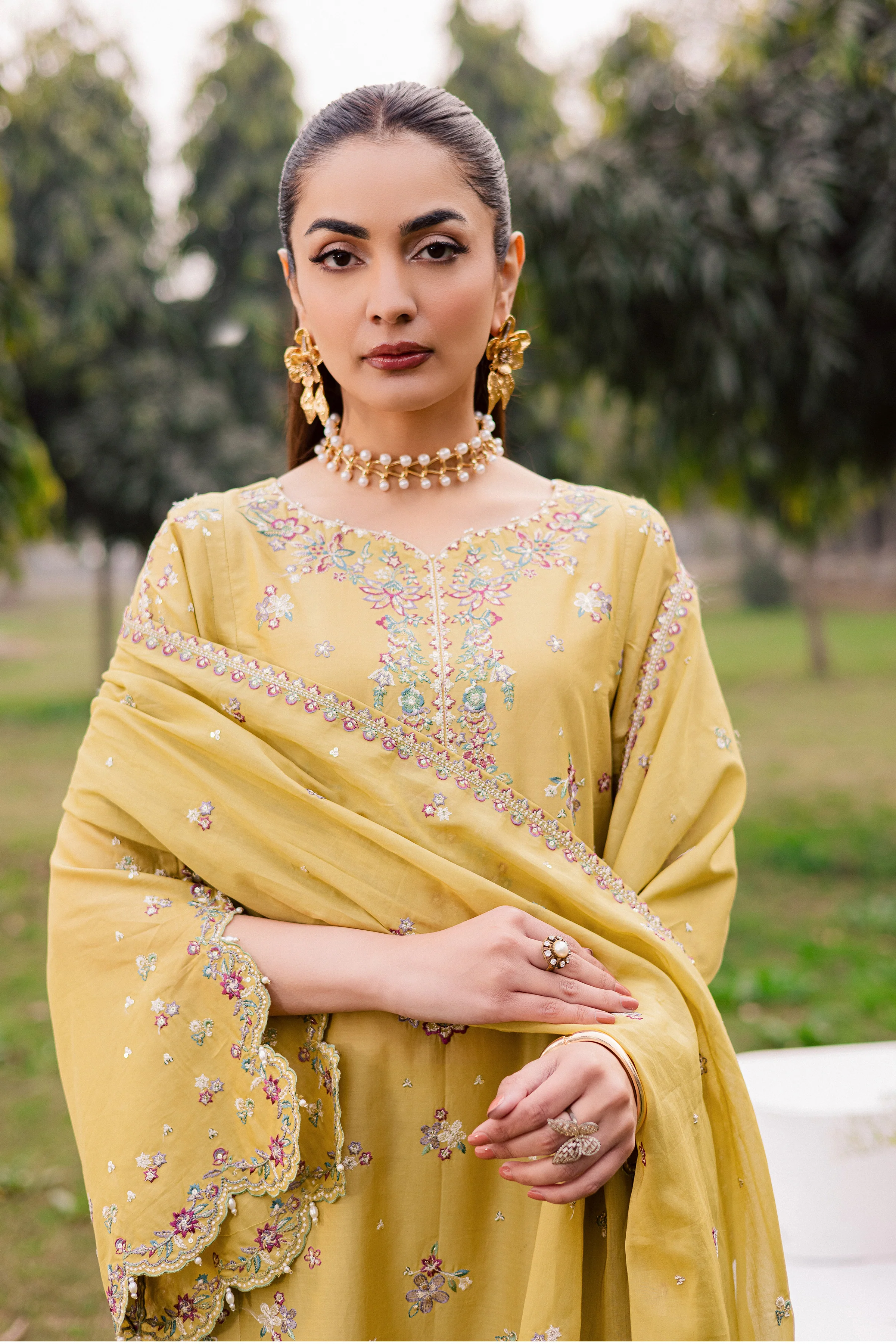 Salwah 3Pc - Festive Embroidered Lawn - Image 3