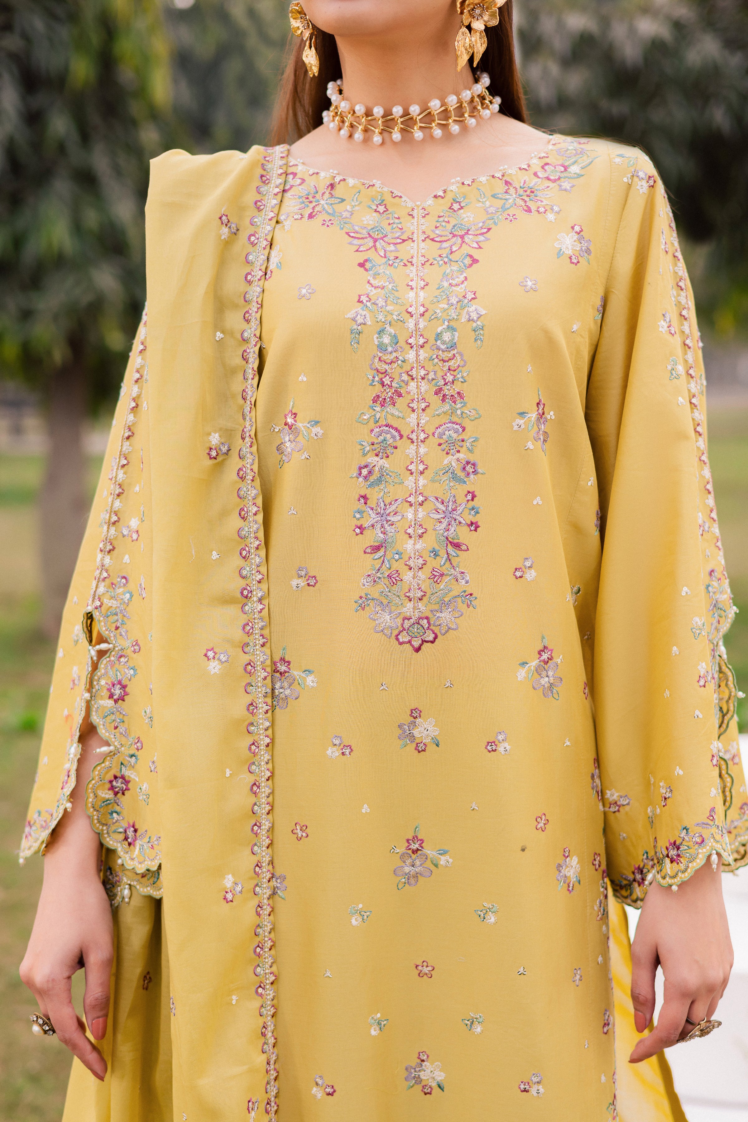 Salwah 3Pc - Festive Embroidered Lawn - Image 4