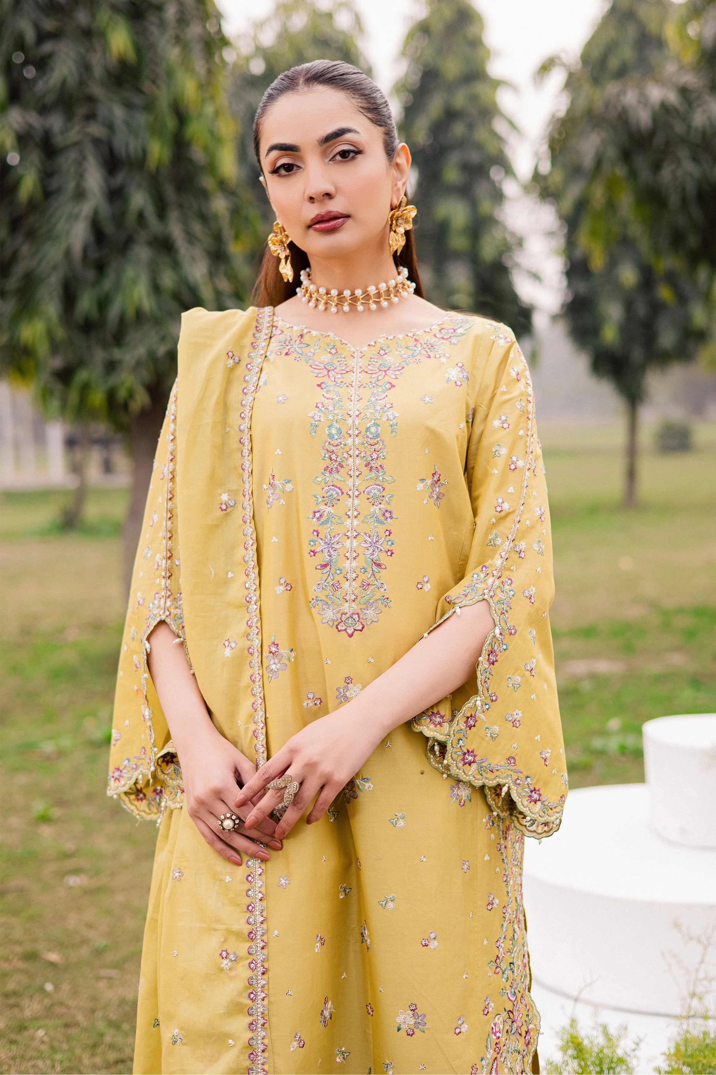 Salwah 3Pc - Festive Embroidered Lawn - Image 6