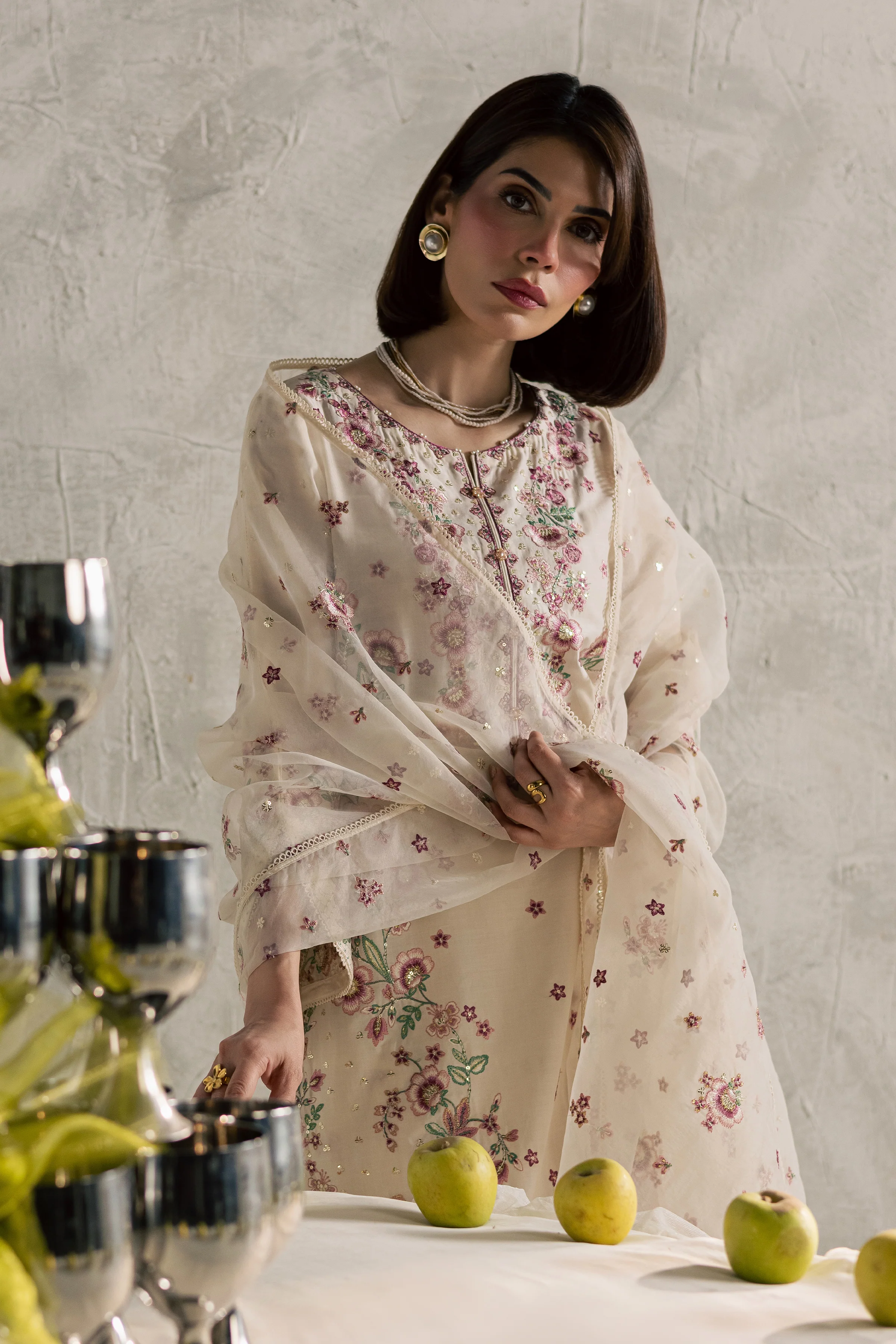 Samin 3Pc - Festive Embroidered Lawn - Image 6