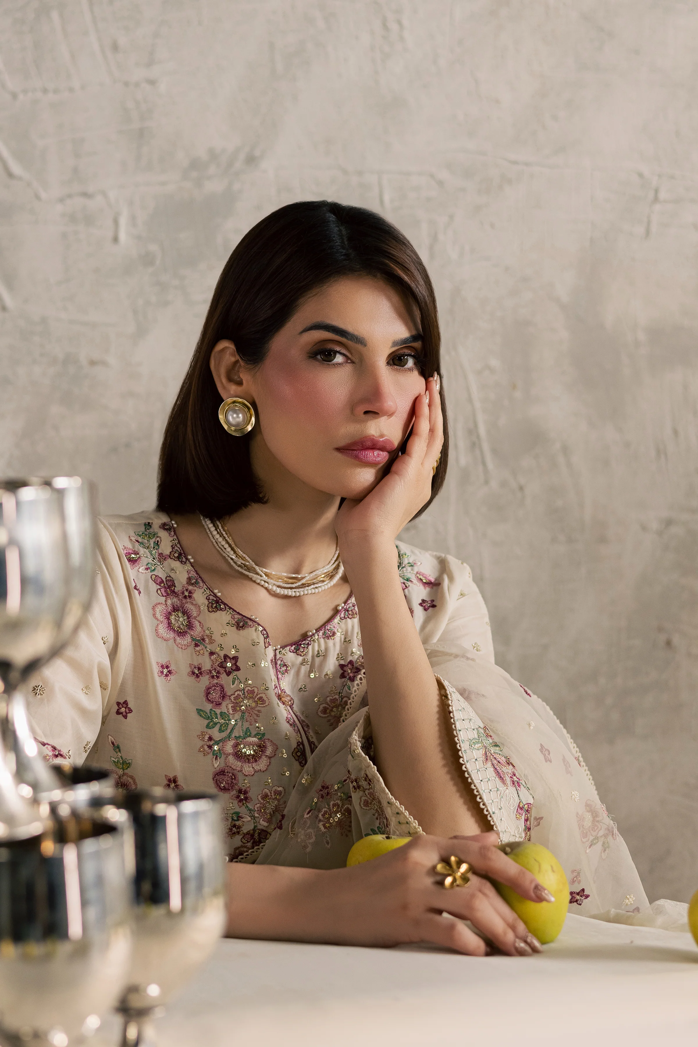 Samin 3Pc - Festive Embroidered Lawn - Image 8