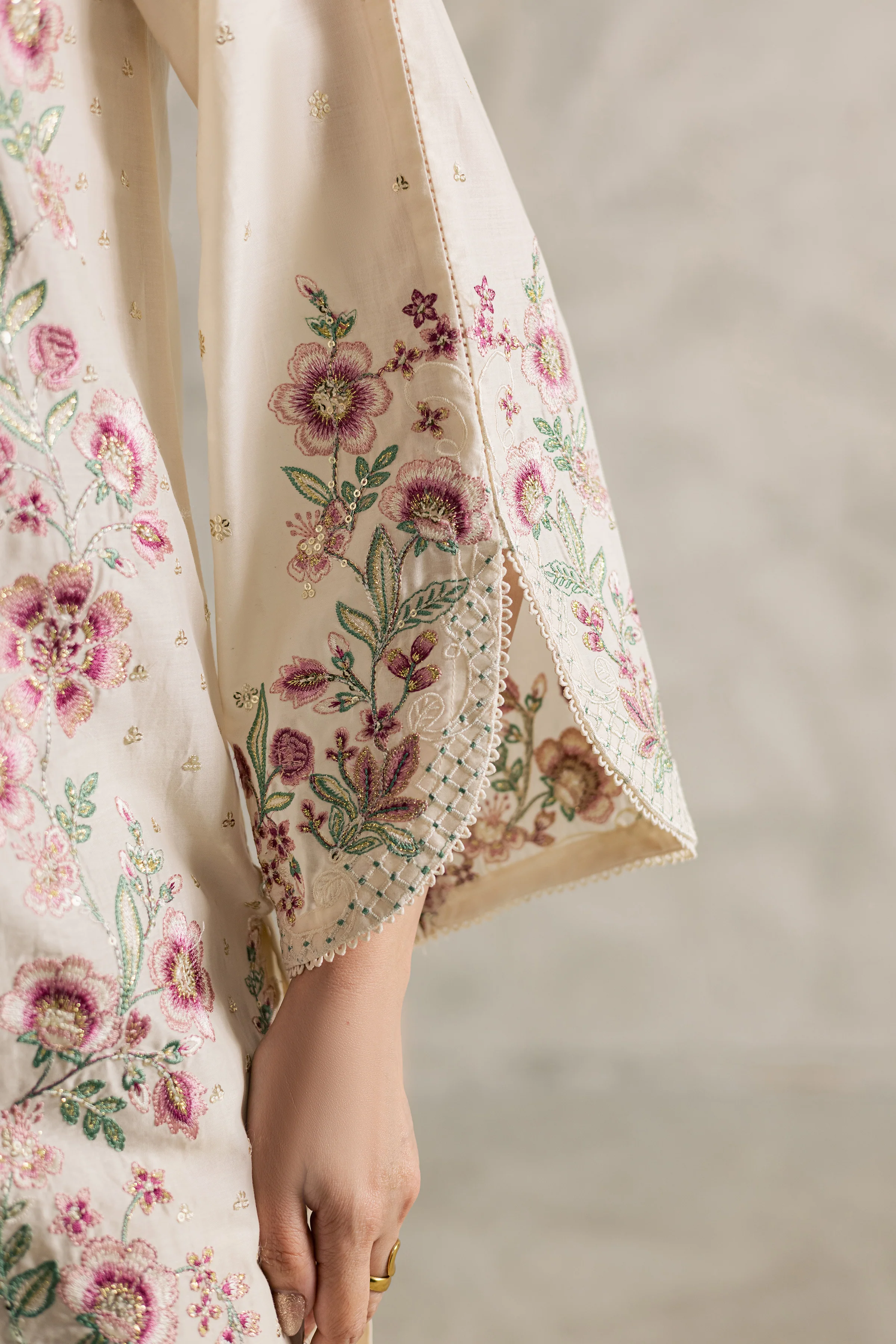 Samin 3Pc - Festive Embroidered Lawn - Image 9