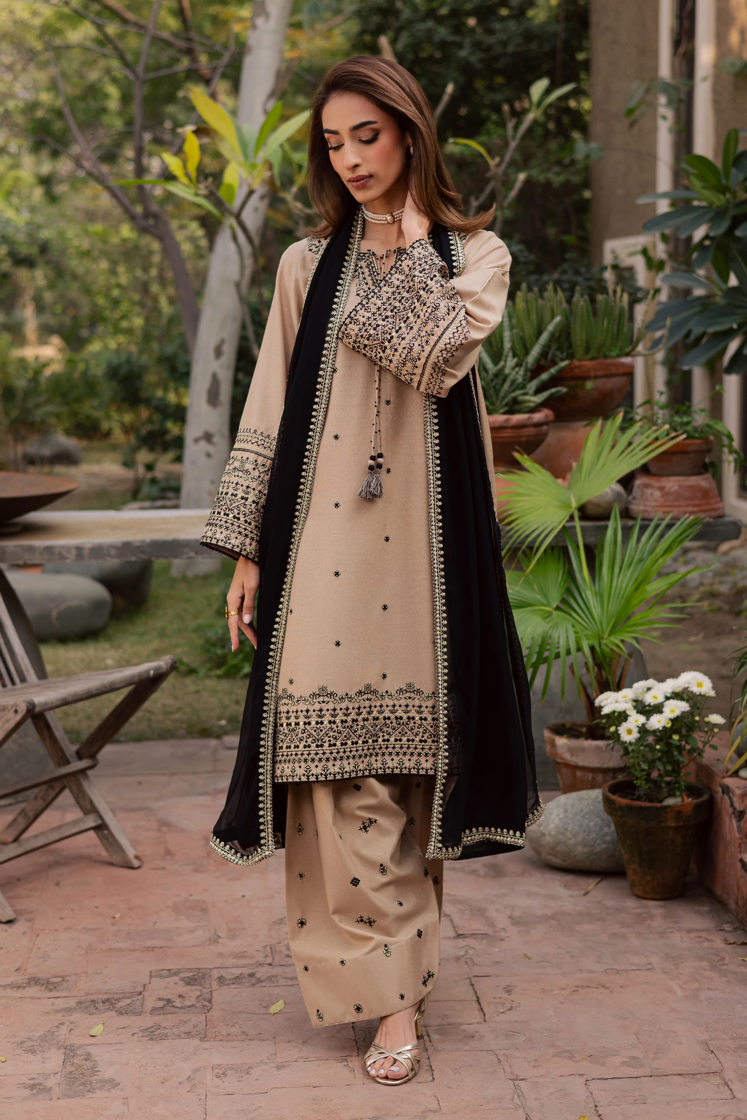 Sandstone 3Pc - Embroidered Festive Pret - Image 3