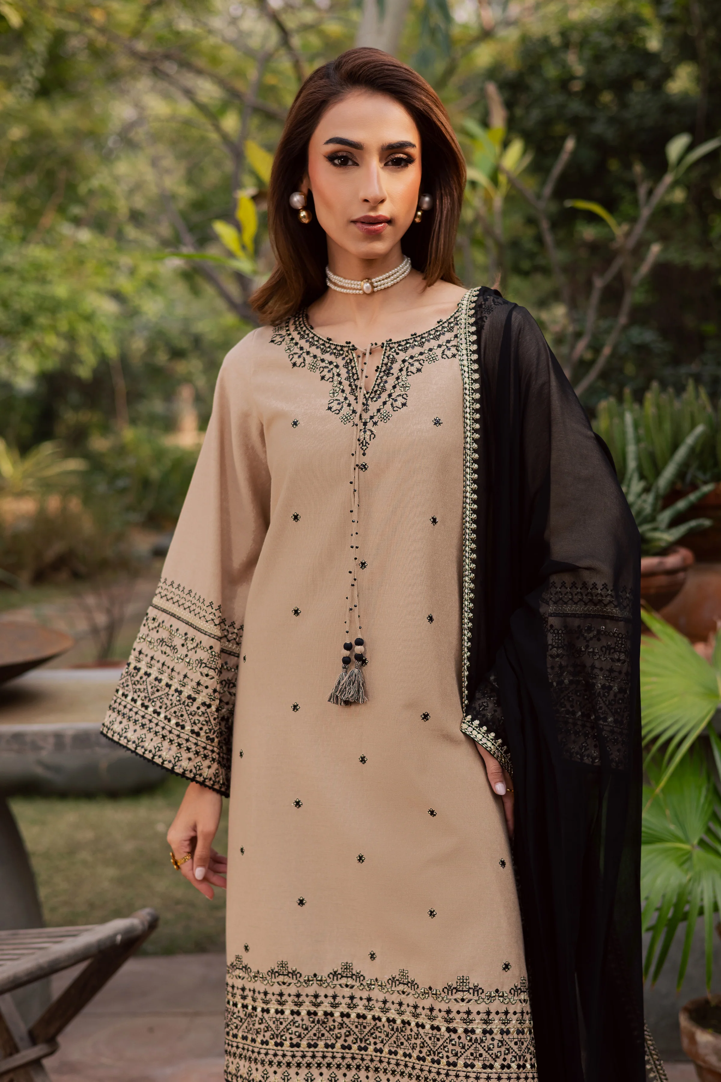 Sandstone 3Pc - Embroidered Festive Pret - Image 4