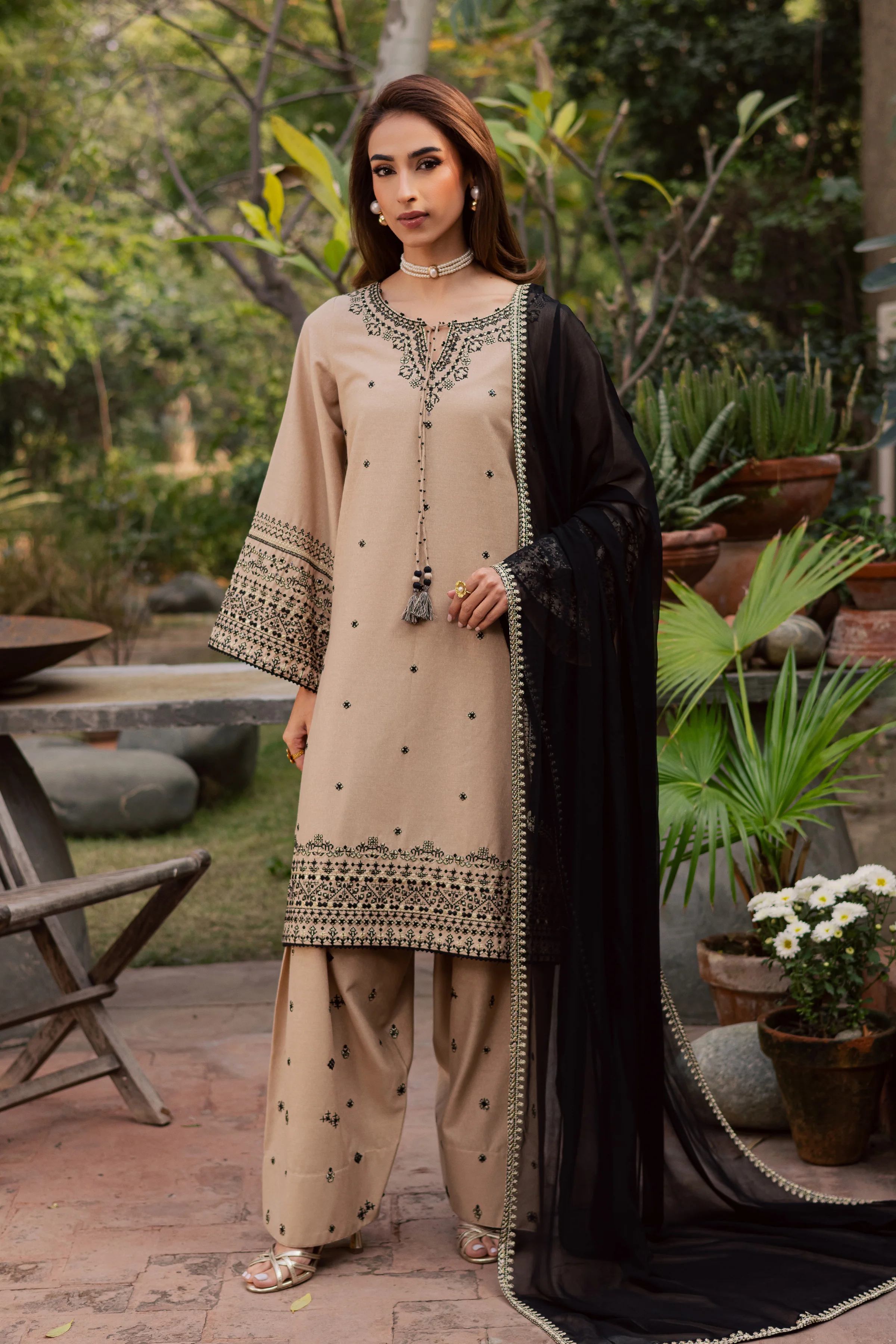 Sandstone 3Pc - Embroidered Festive Pret - Image 5