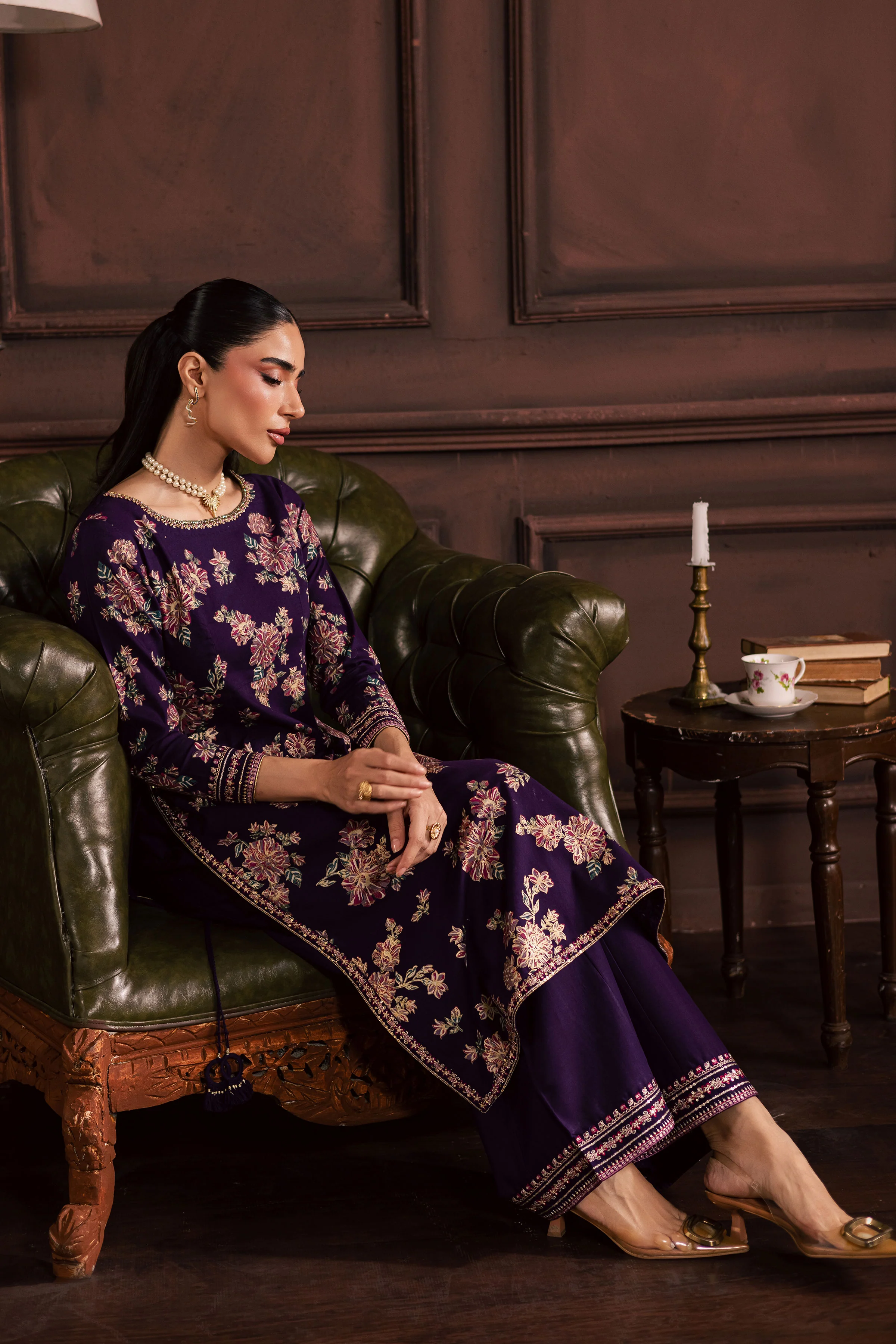Sangria 2Pc - Embroidered Khaddar Dress - Image 6