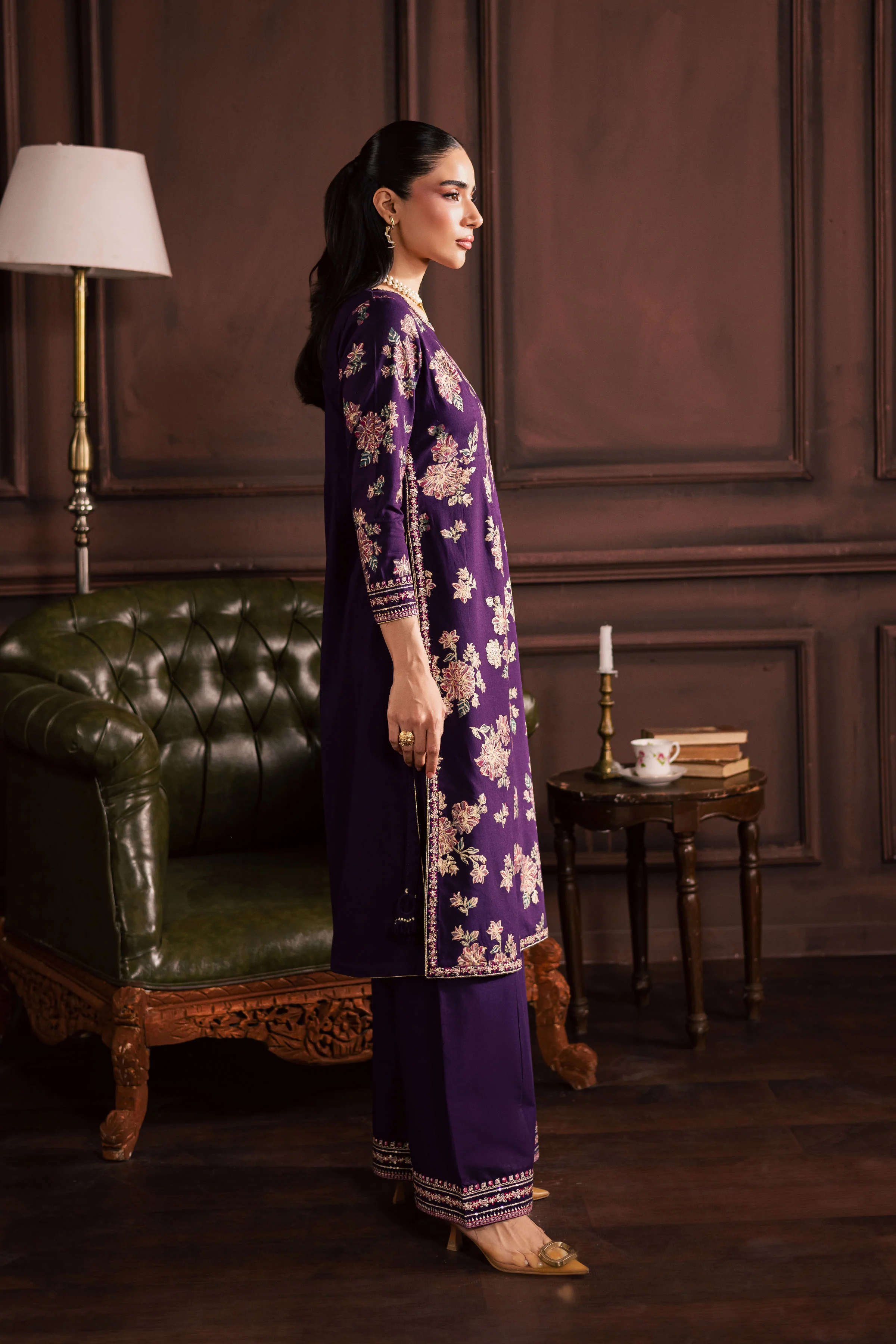Sangria 2Pc - Embroidered Khaddar Dress - Image 7