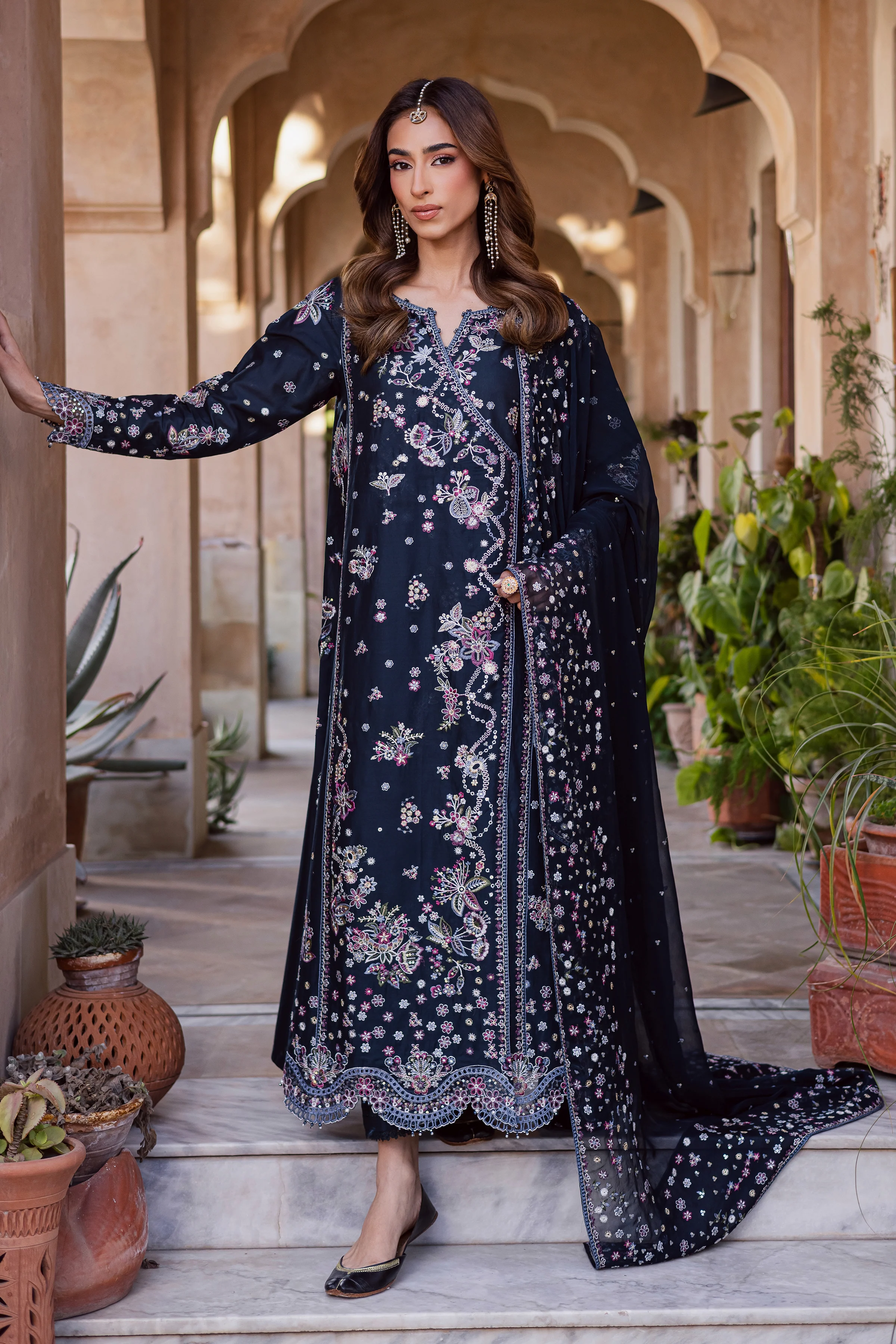 Sappo 3Pc - Festive Embroidered Lawn - Image 3