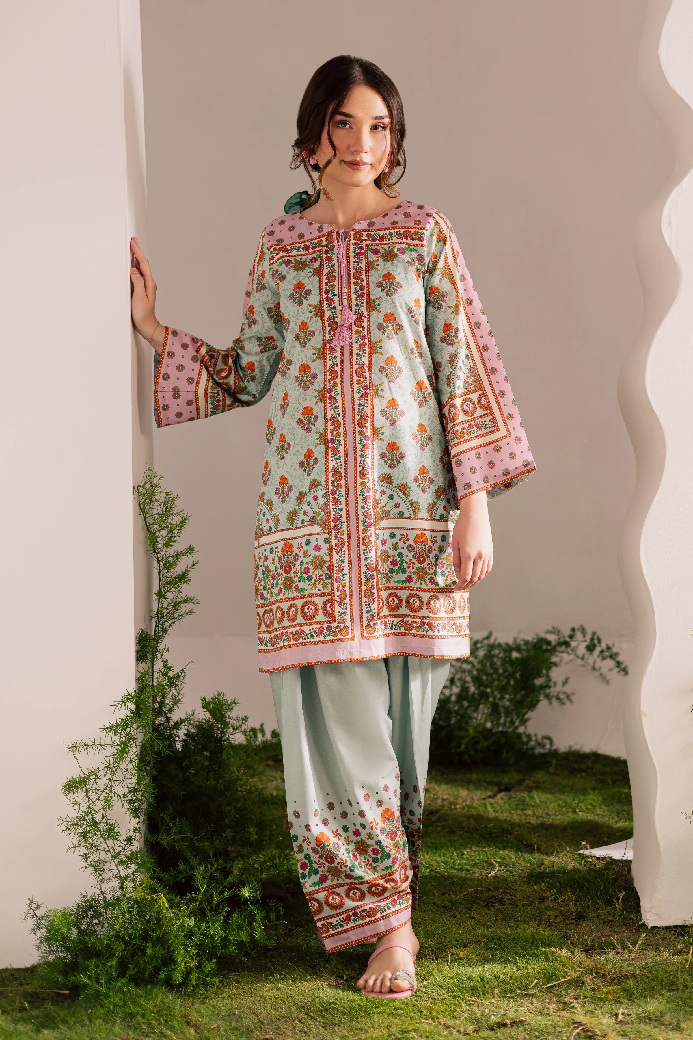 Sasha 2Pc - Printed Lawn Dress - Image 4
