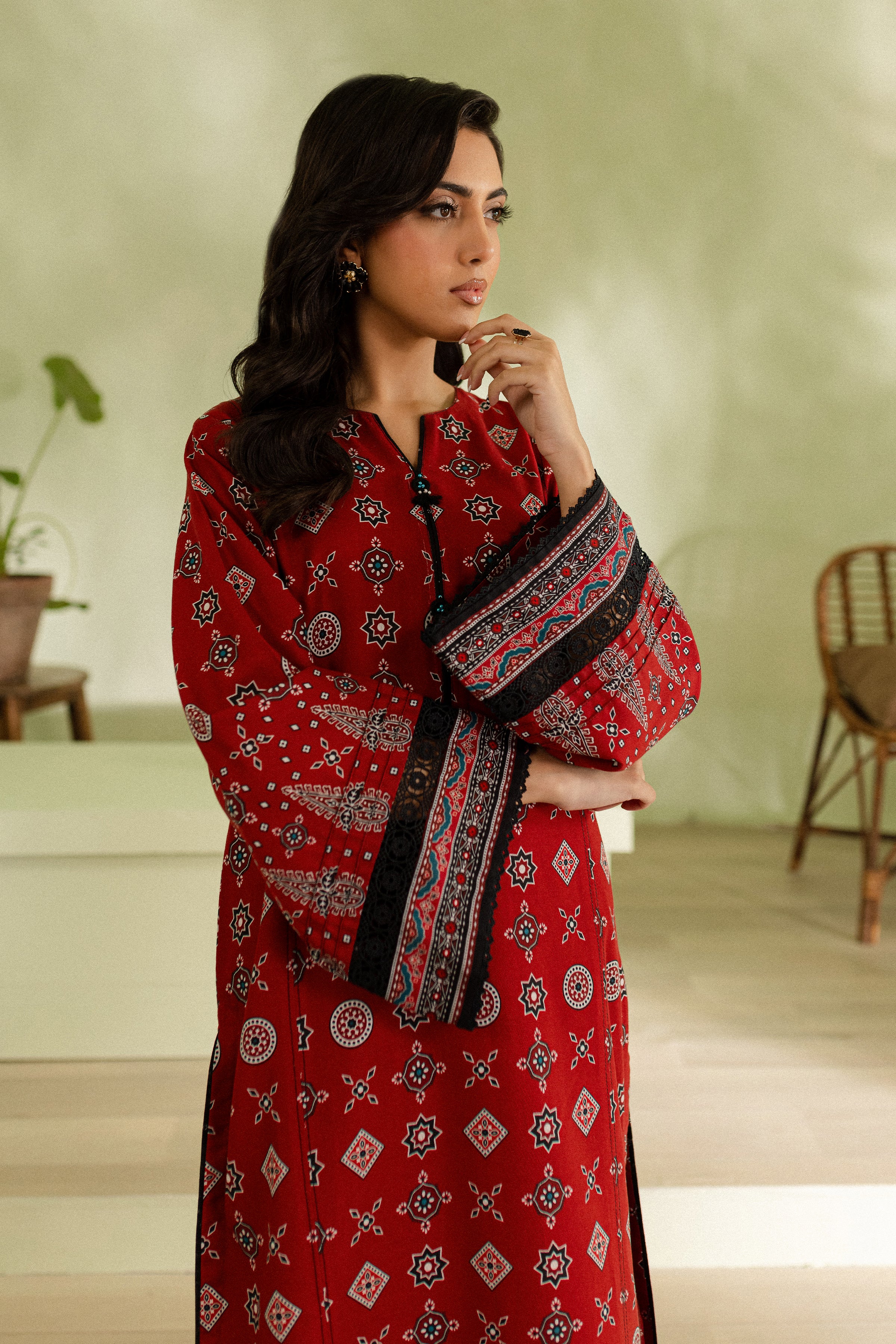 Scarlet 2Pc - Printed Khaddar Dress - Image 3