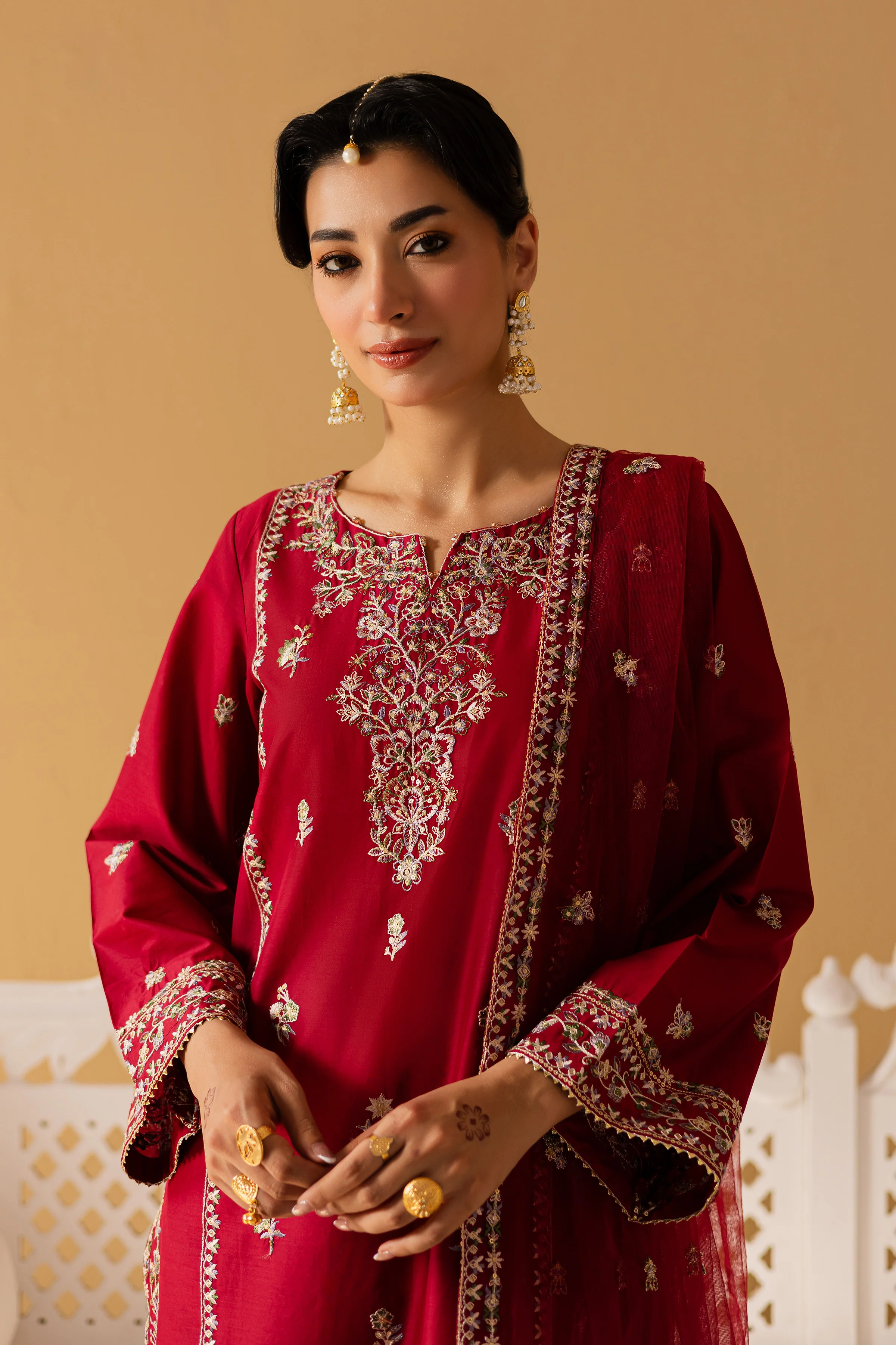 Sea Red 3Pc - Festive Eid Pret - Image 2