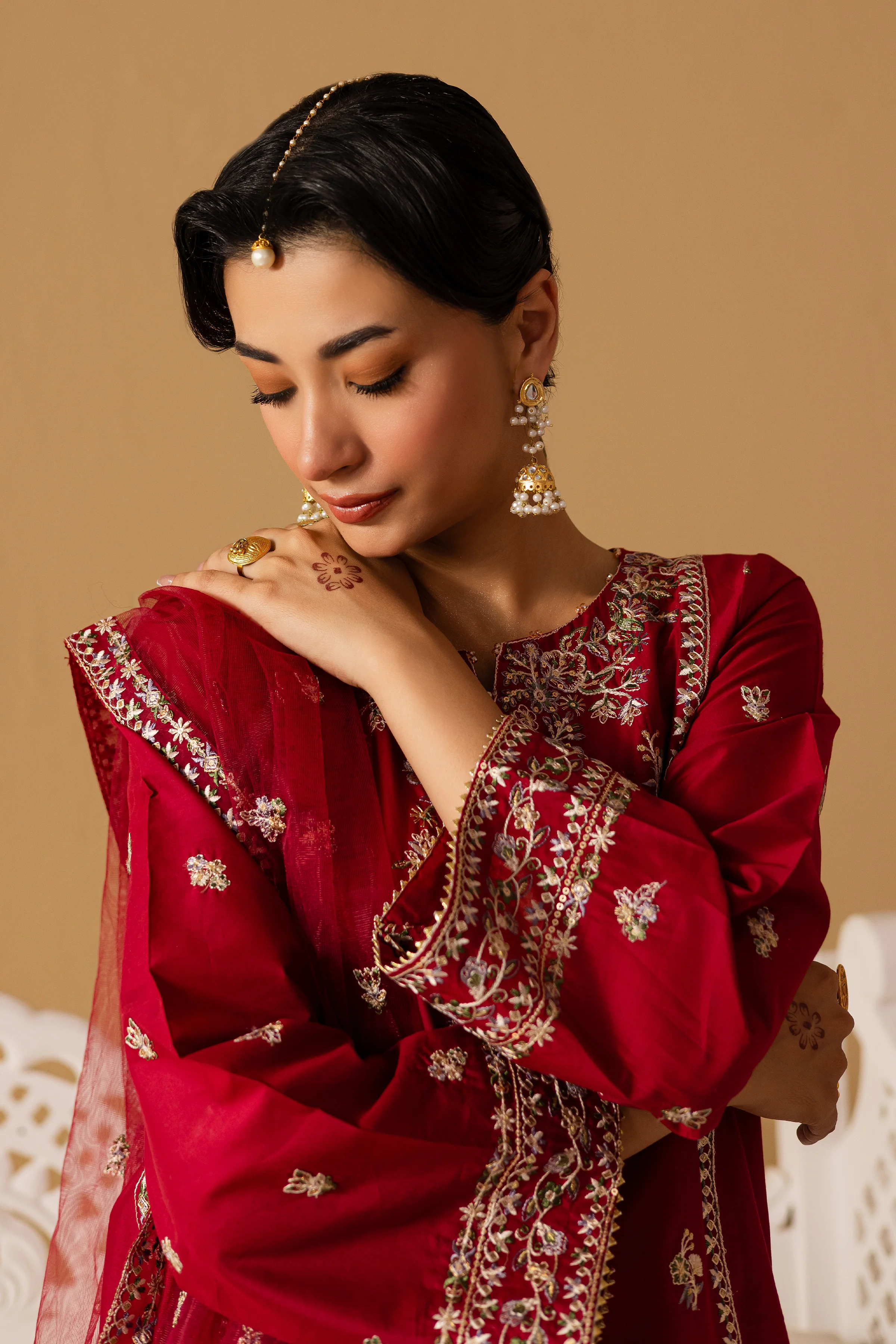 Sea Red 3Pc - Festive Eid Pret - Image 3