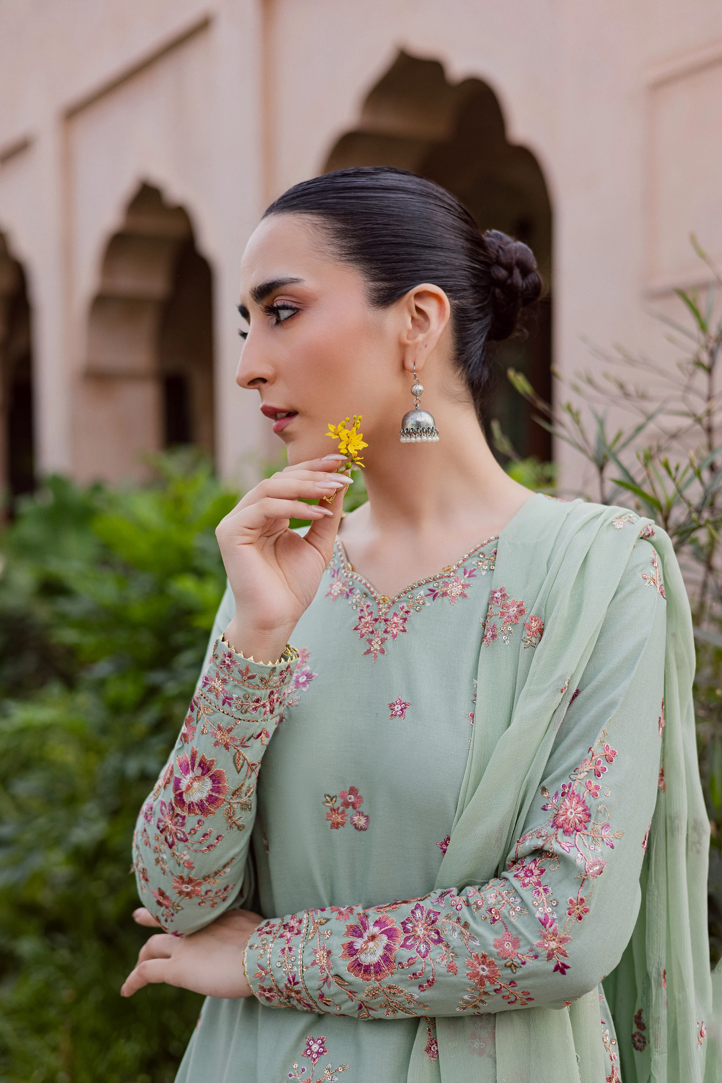 Sea Zunaisha 3Pc - Embroidered Khaddar Dress - Image 5