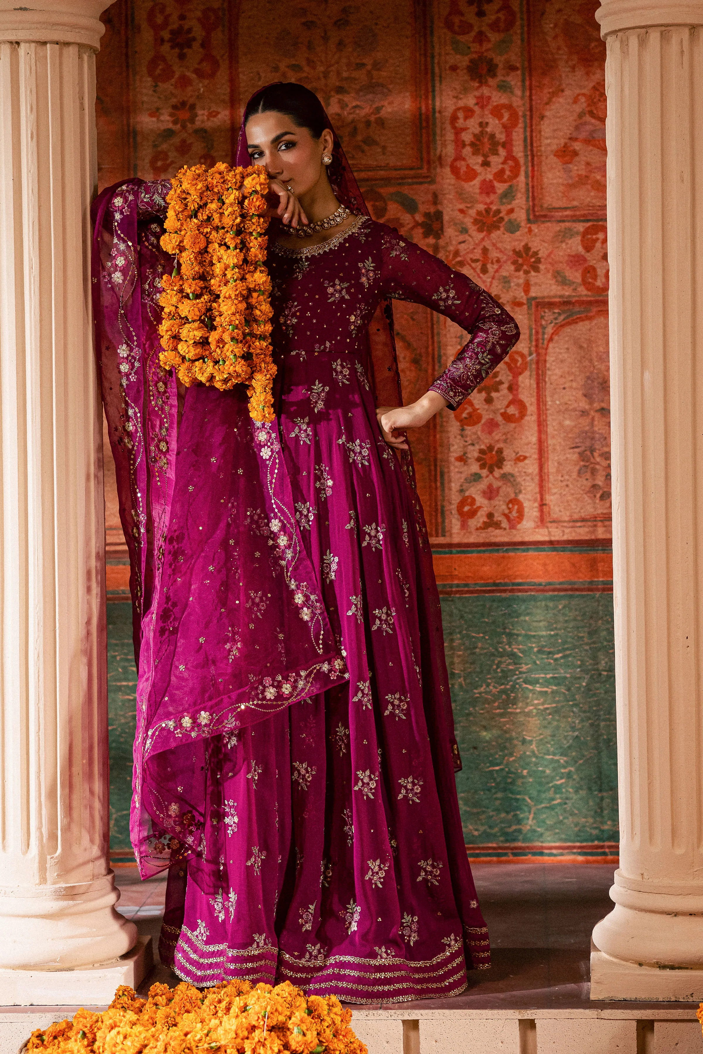 Sehar 3Pc - Chiffon Wedding Frock - Image 3