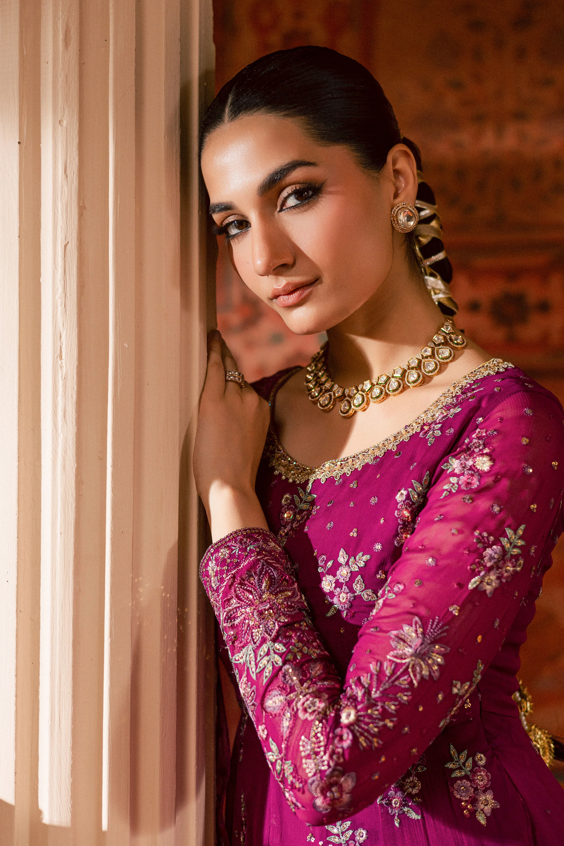 Sehar 3Pc - Chiffon Wedding Frock - Image 4