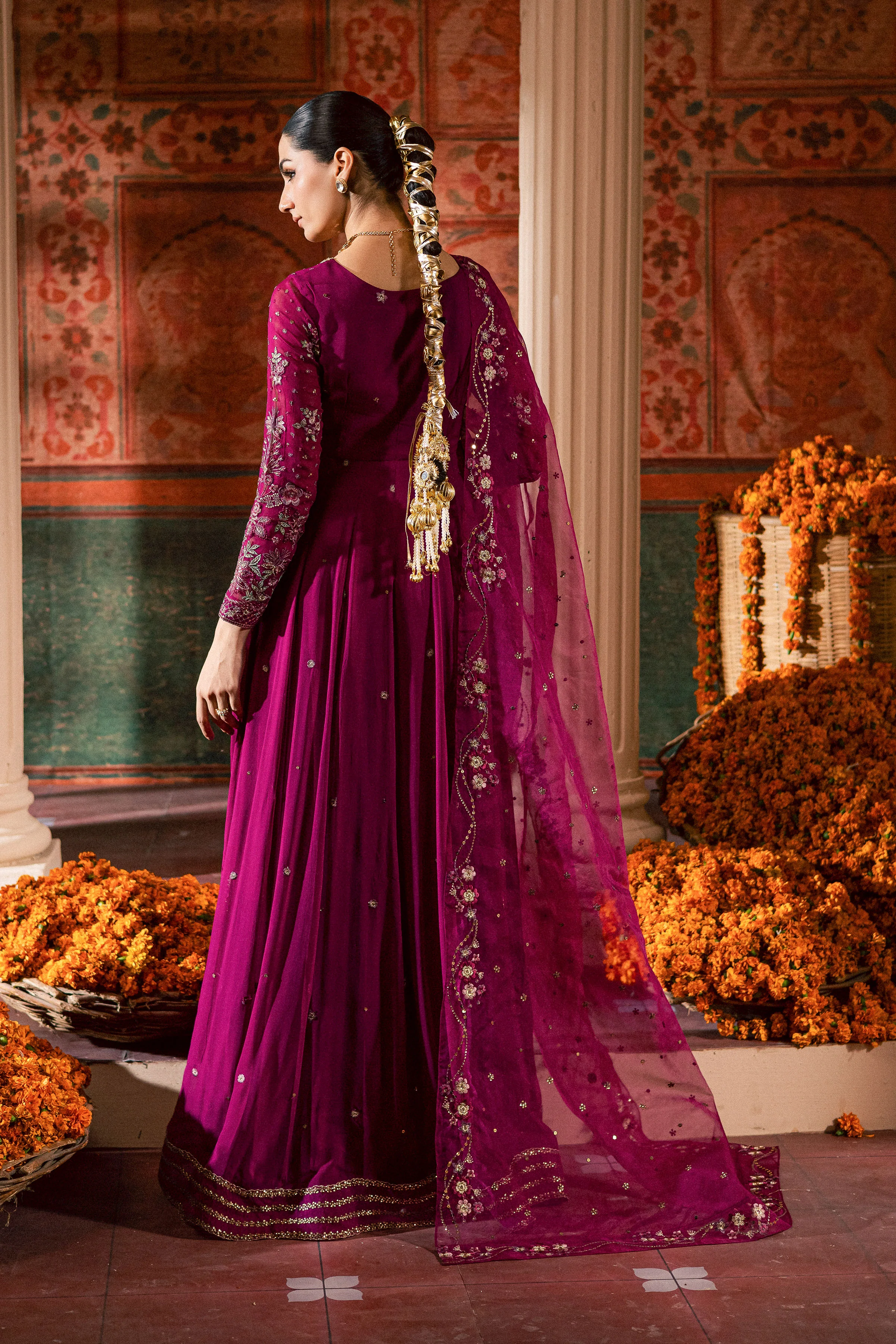 Sehar 3Pc - Chiffon Wedding Frock - Image 6