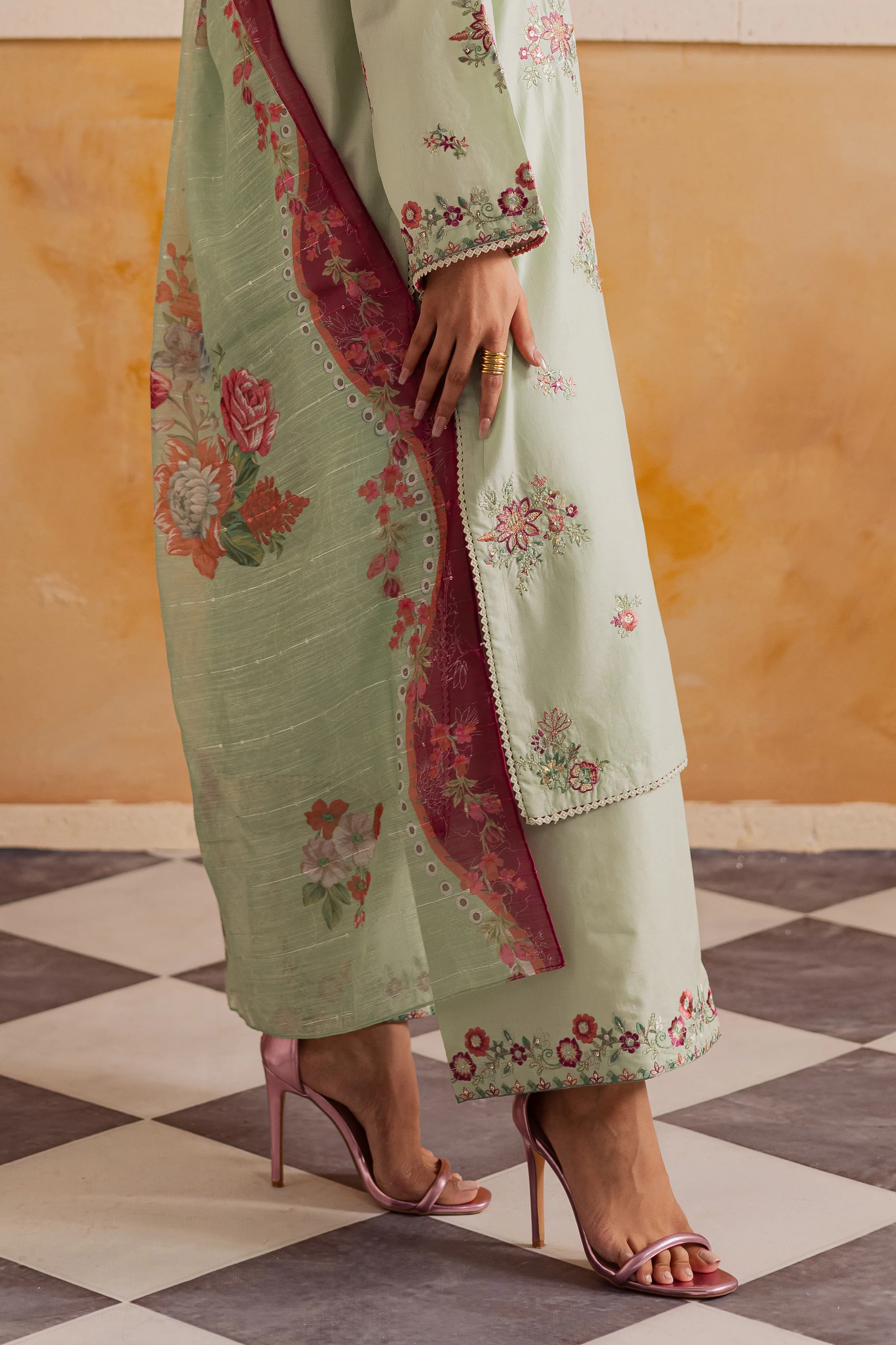 Senna 3Pc - Embroidered Lawn Pret - Image 8