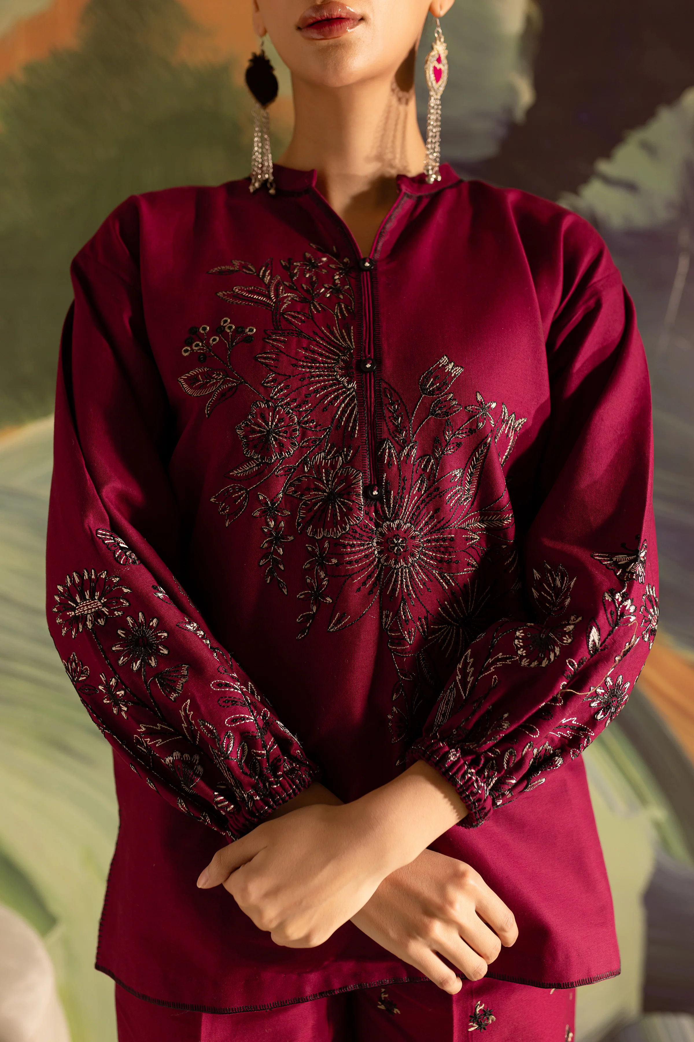 Serafena 2Pc - Embroidered Khaddar Dress - Image 7