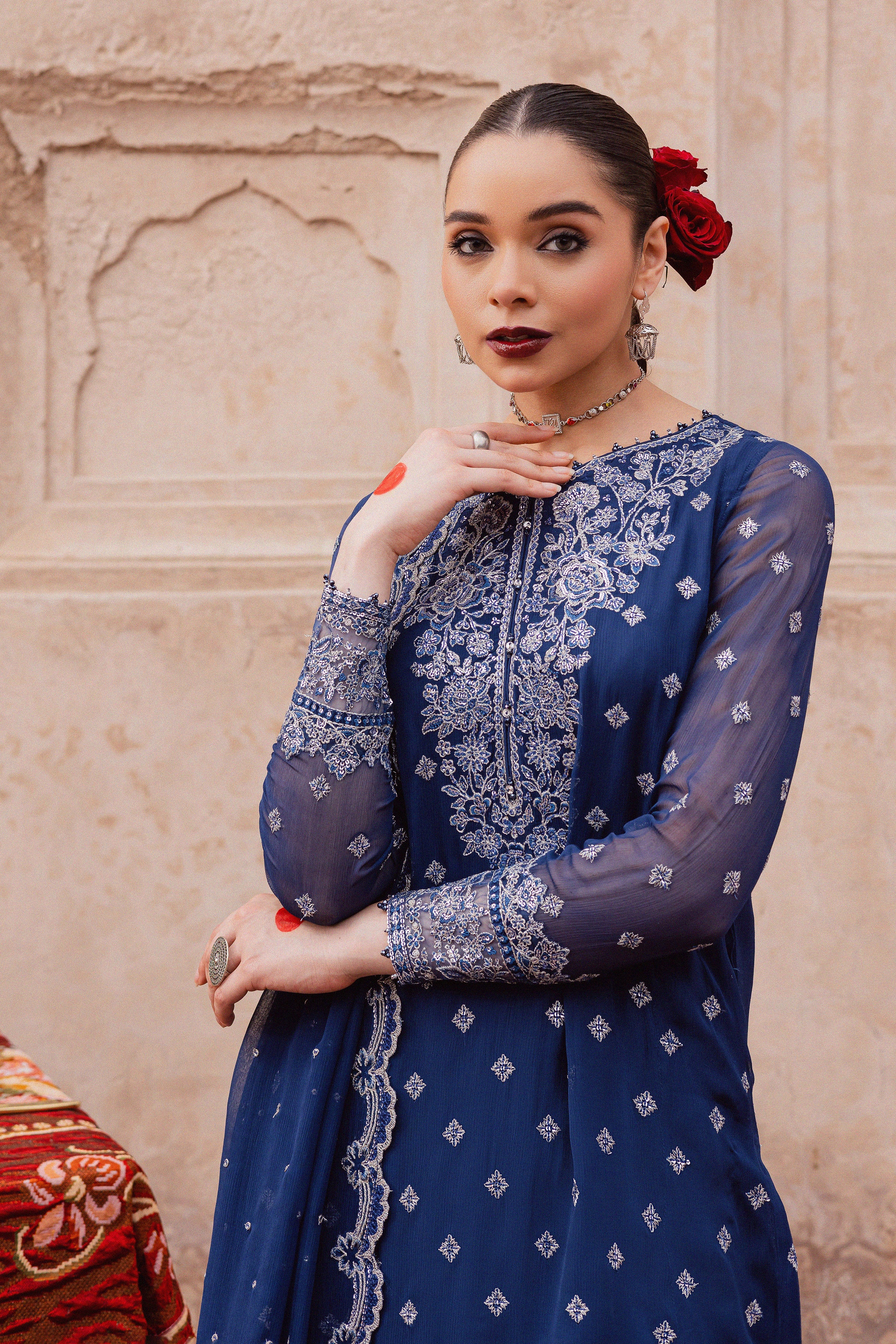 Sereene Sapphire 3Pc - Festive Luxe Pret - Image 6