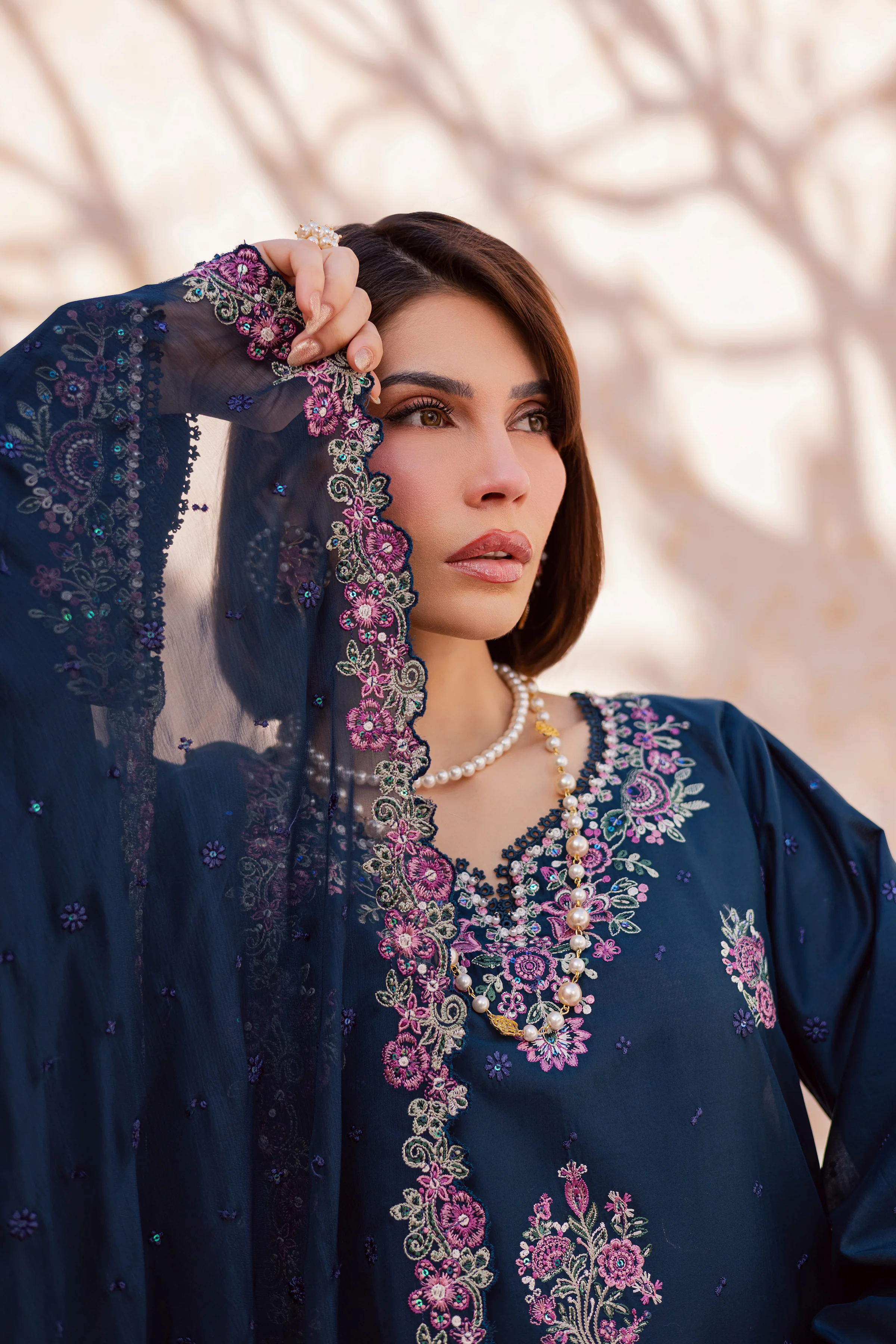 Serelis 3Pc - Festive Embroidered Lawn - Image 3