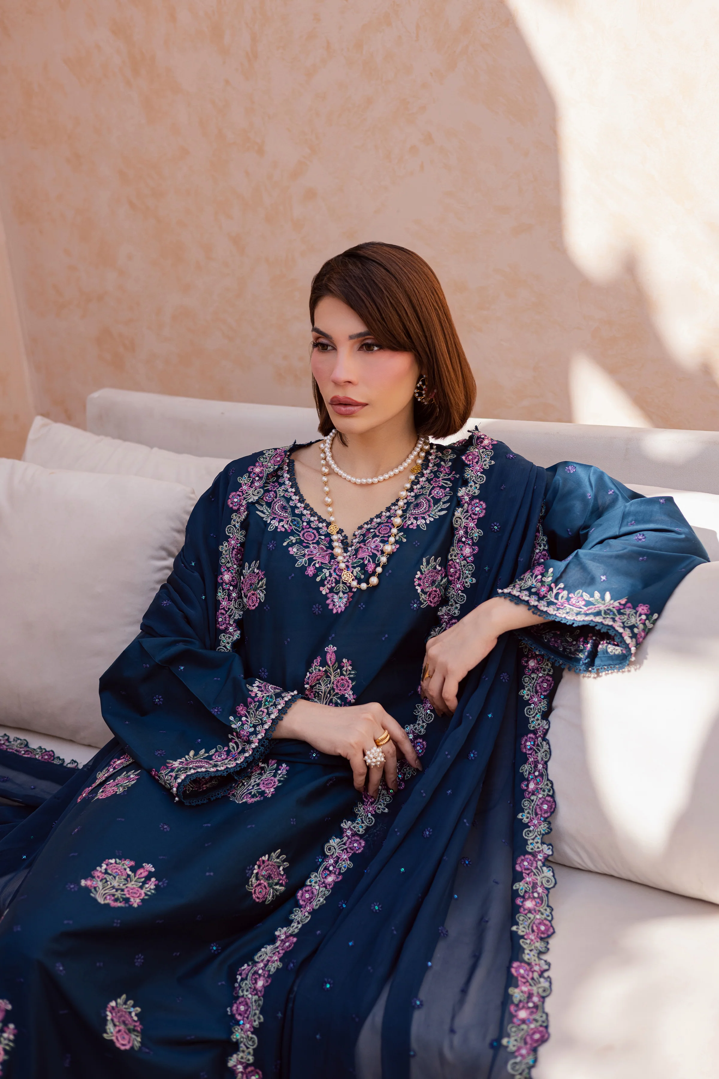 Serelis 3Pc - Festive Embroidered Lawn - Image 4