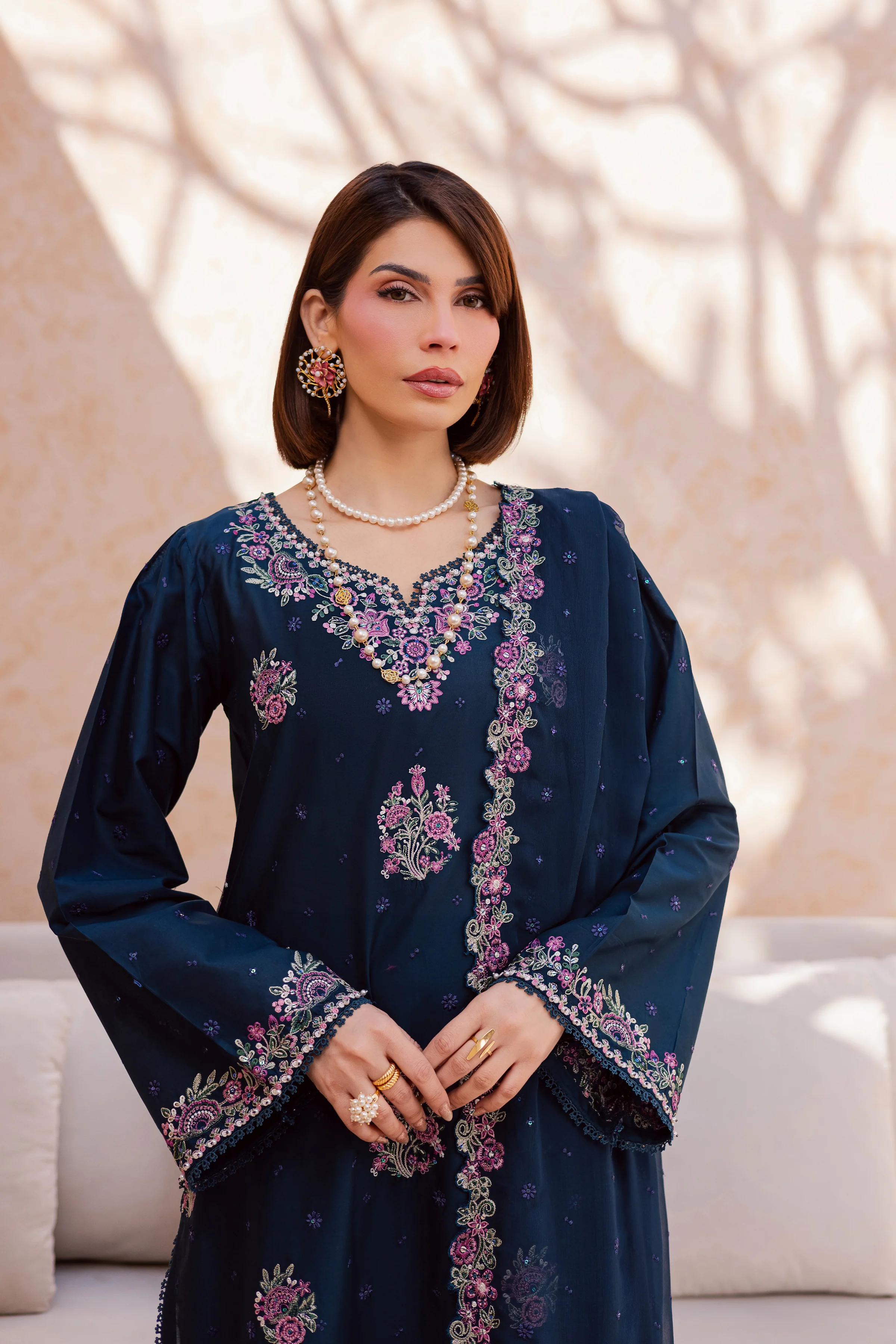 Serelis 3Pc - Festive Embroidered Lawn - Image 6