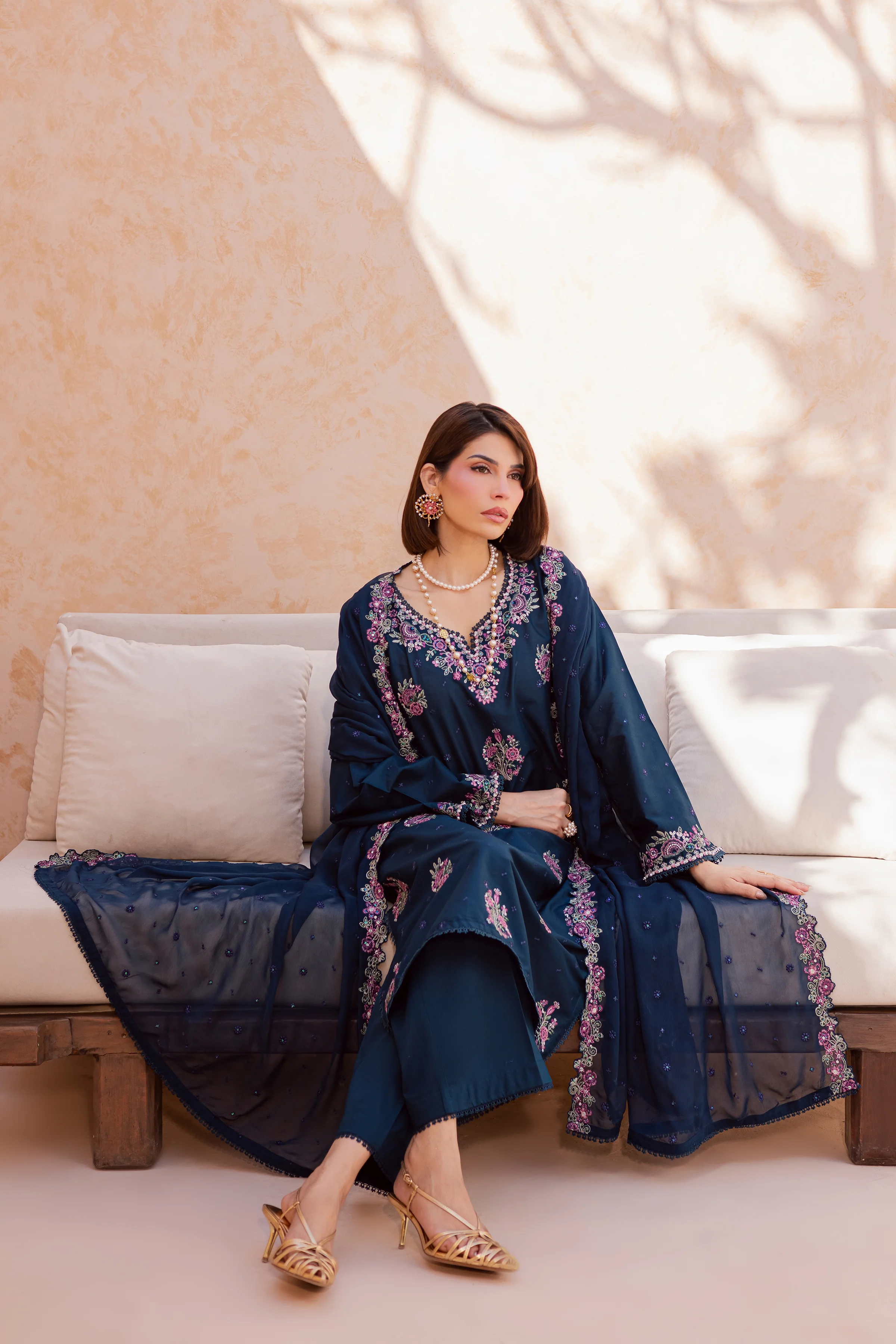 Serelis 3Pc - Festive Embroidered Lawn - Image 7