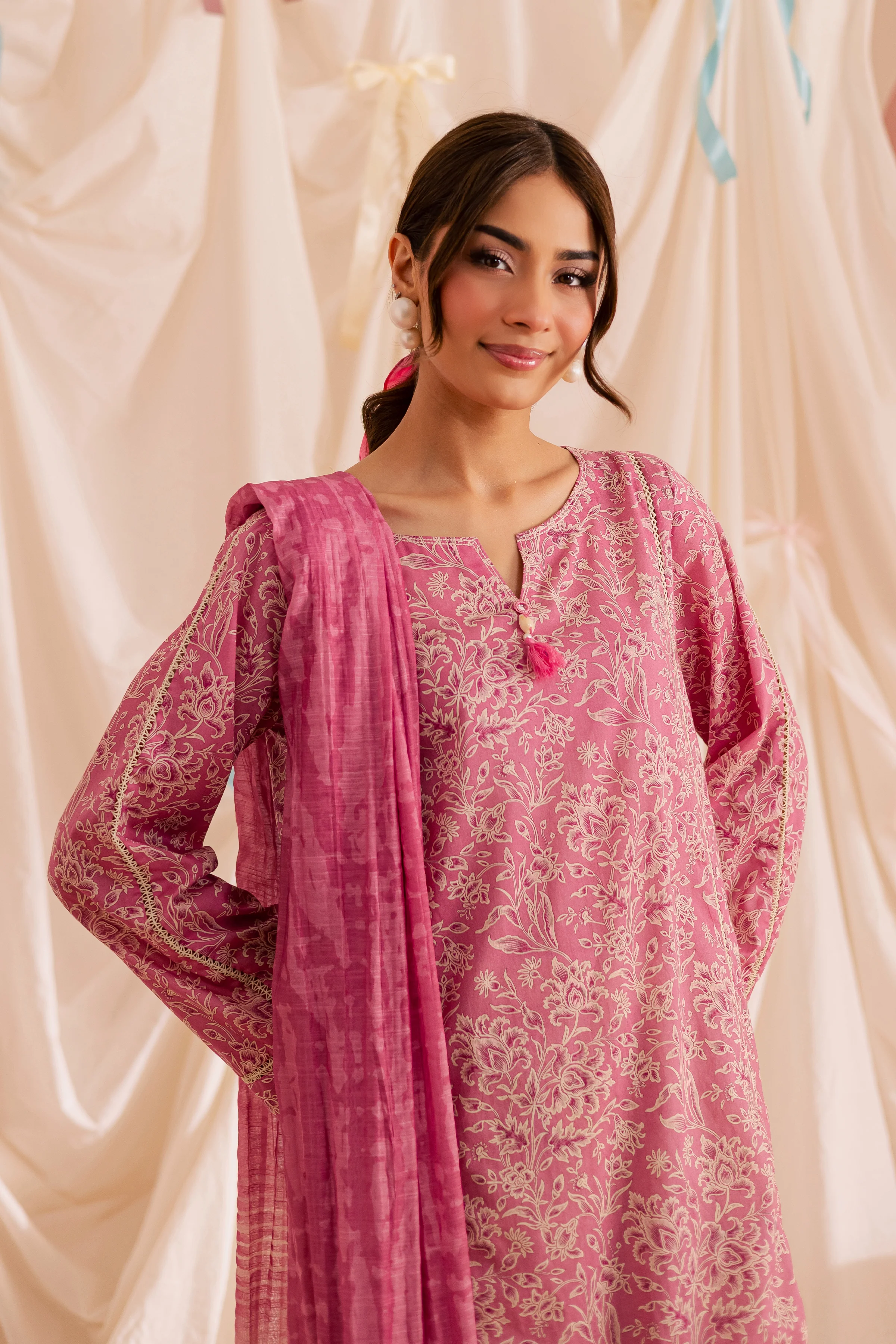 Serena 3Pc - Printed Lawn Dress - Image 2