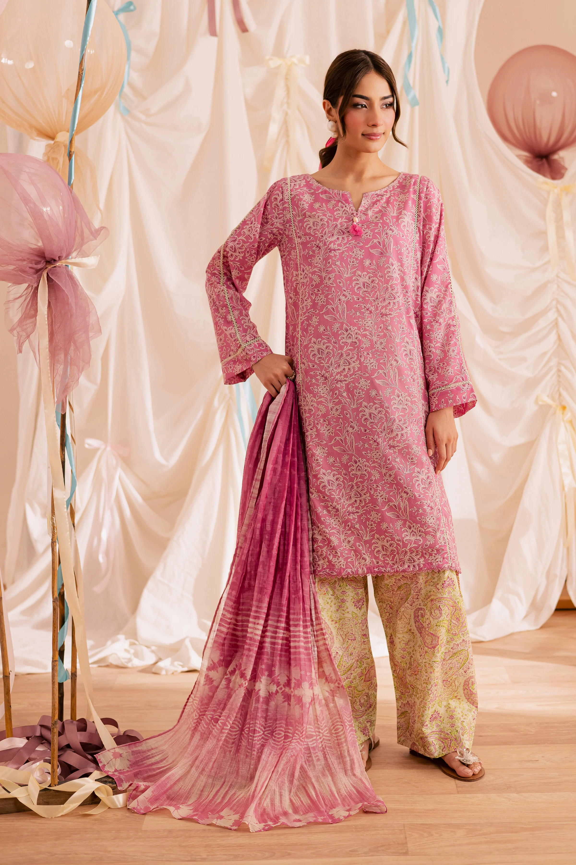 Serena 3Pc - Printed Lawn Dress - Image 7